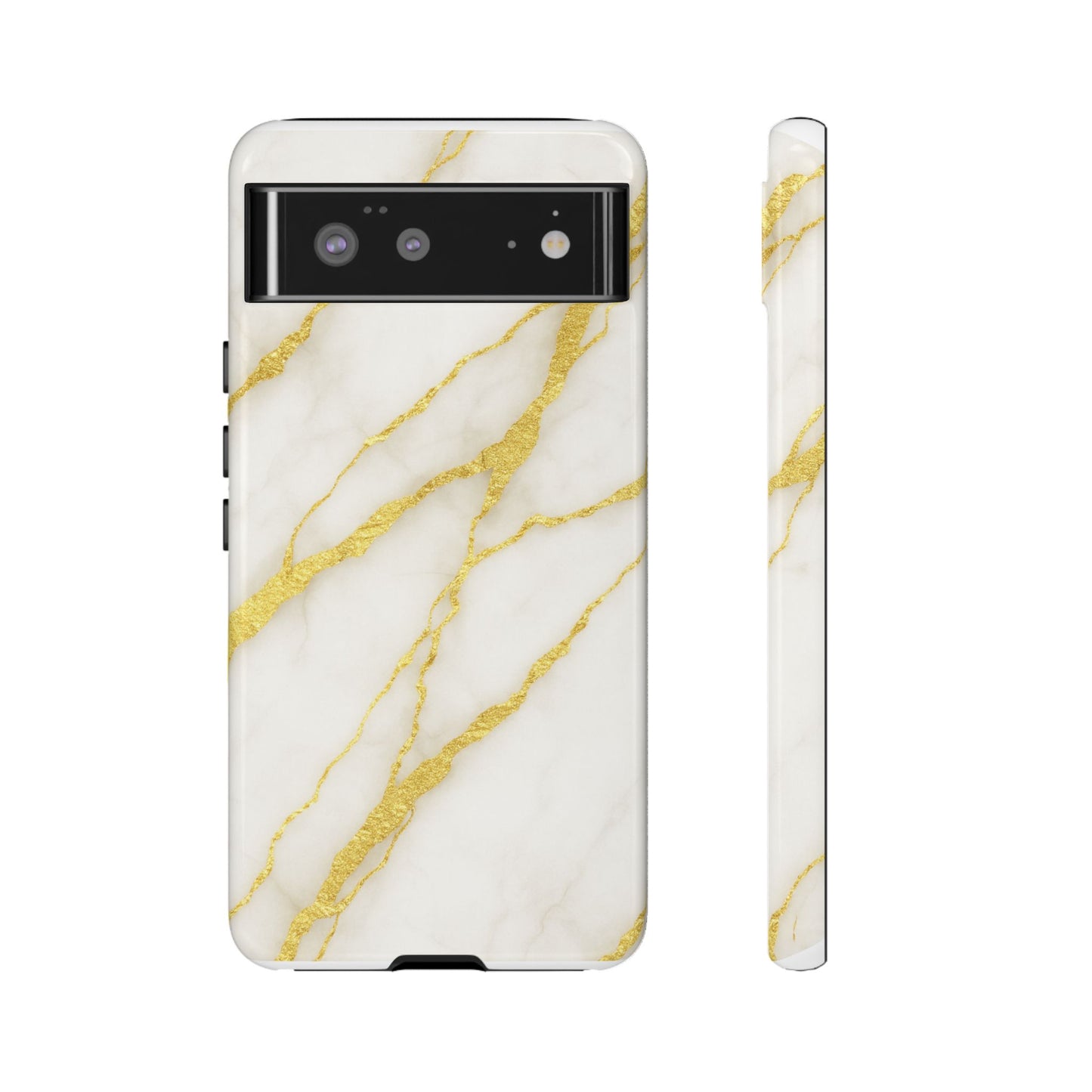 Luxury Marble Phone Case with Gold Accents