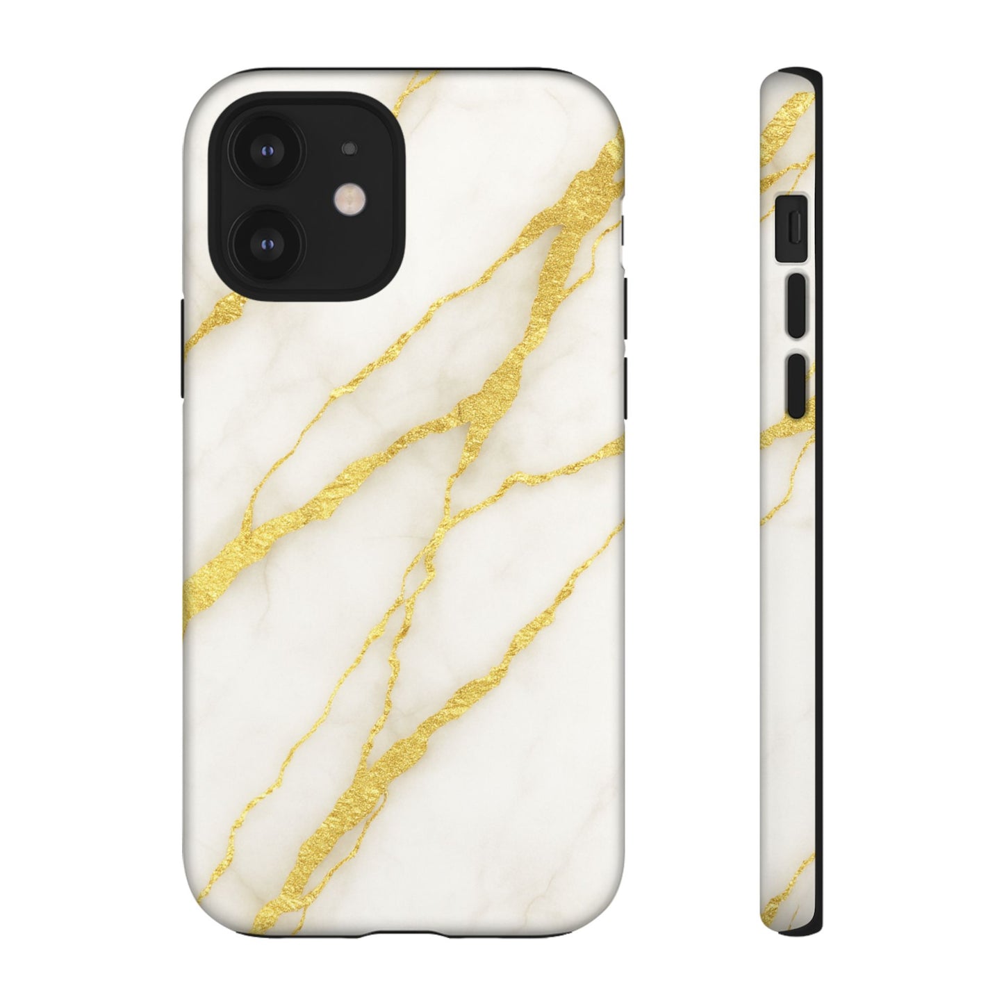 Luxury Marble Phone Case with Gold Accents