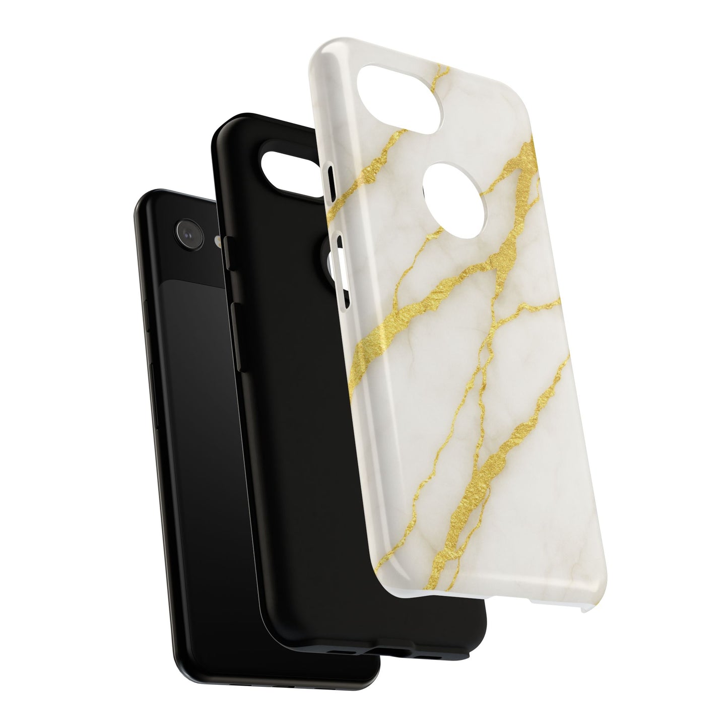 Luxury Marble Phone Case with Gold Accents