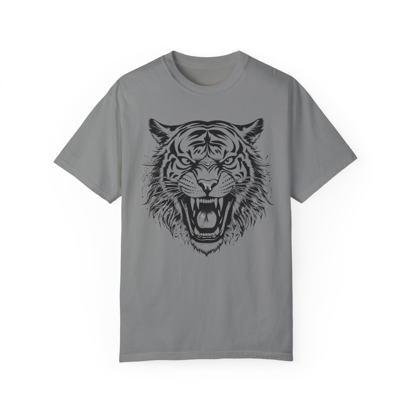 Fierce Tiger Unisex Garment-Dyed T-Shirt – Bold Graphic Tees for Animal Lovers