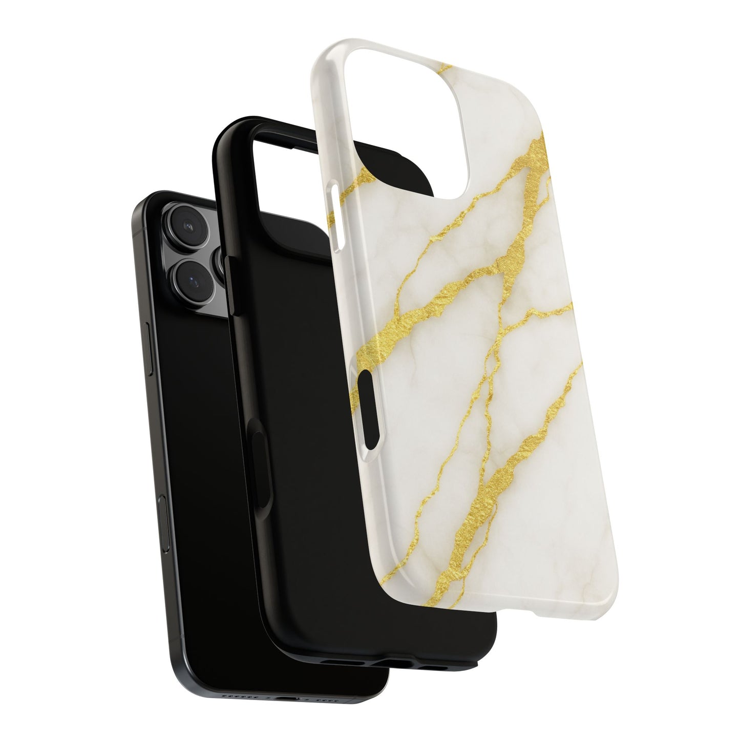 Luxury Marble Phone Case with Gold Accents