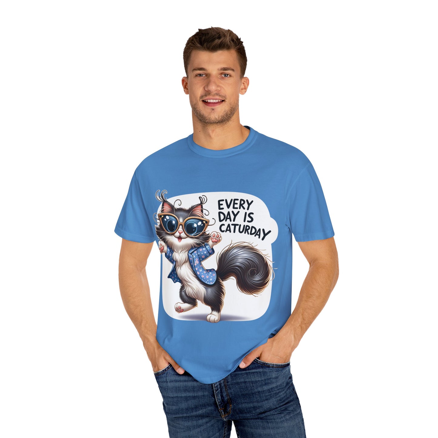 Cute Cat Graphic T-Shirt - 'Every Day is Caturday' Unisex Tee