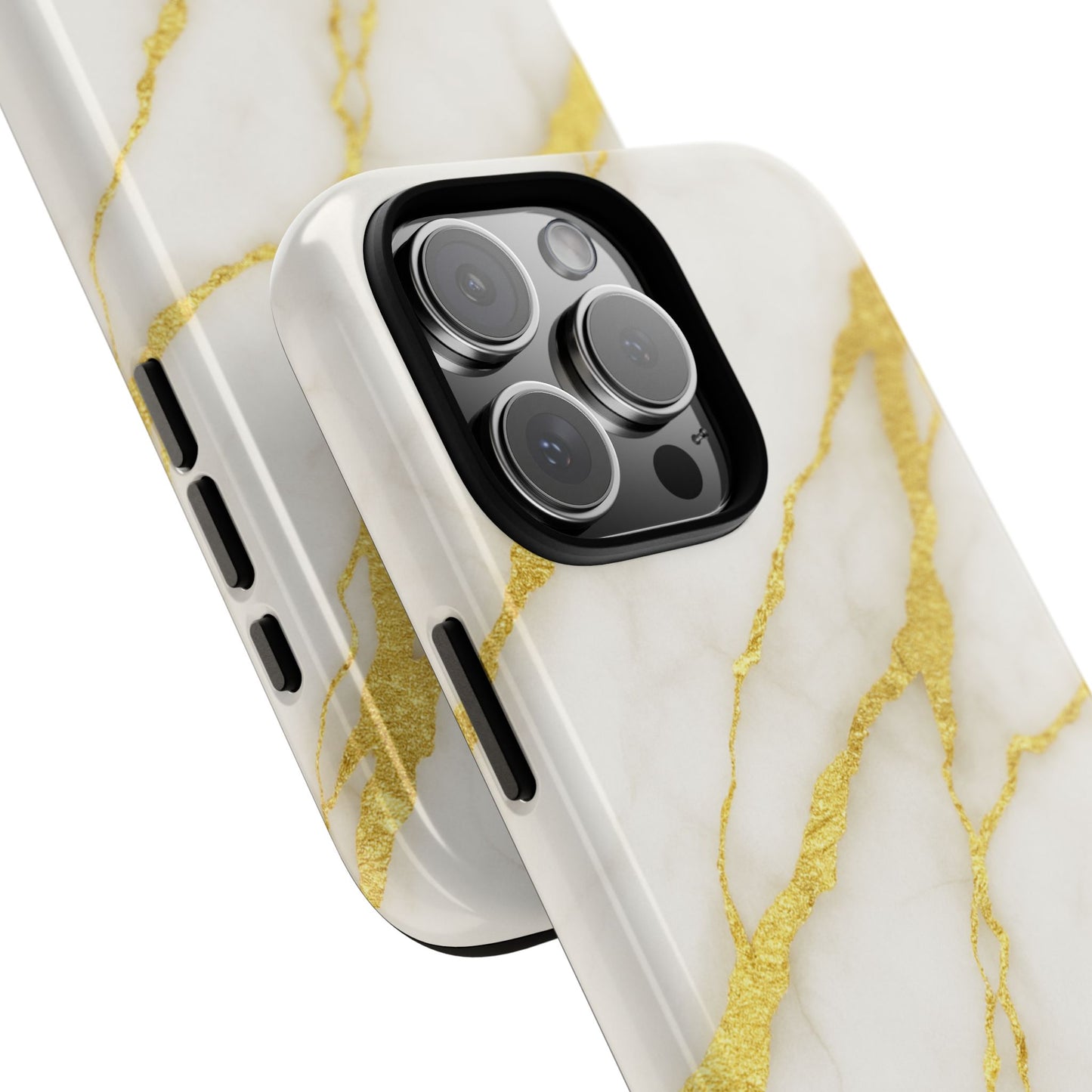 Luxury Marble Phone Case with Gold Accents