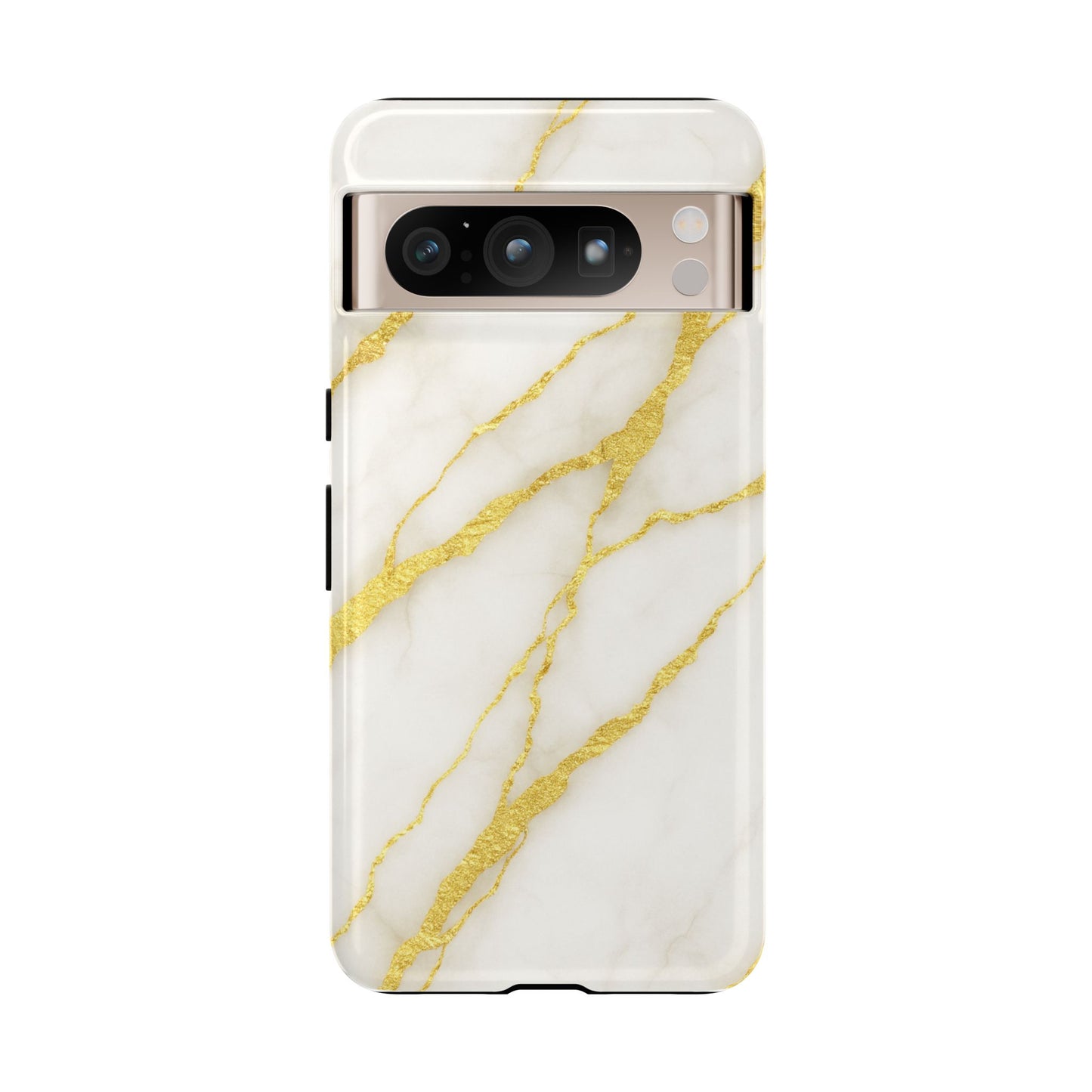Luxury Marble Phone Case with Gold Accents