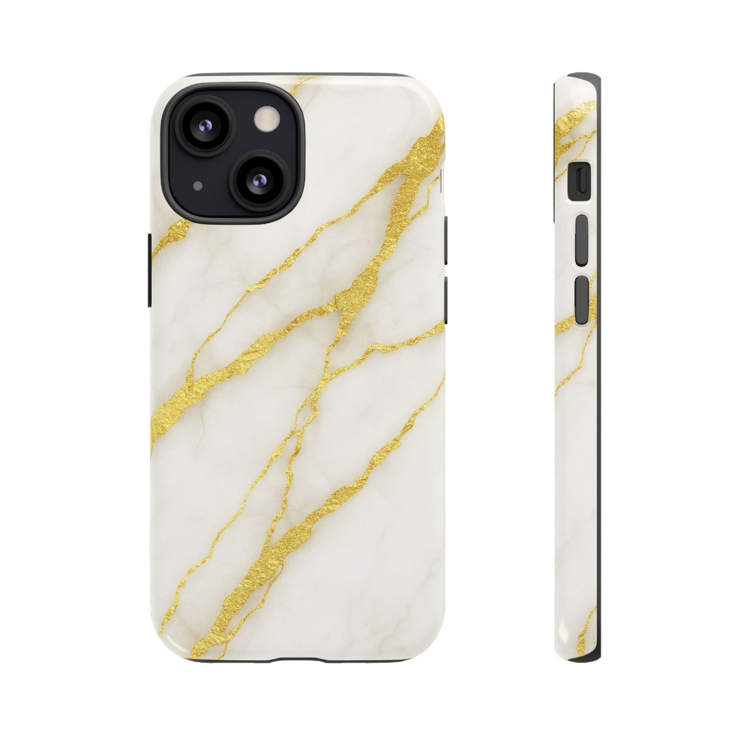 Luxury Marble Phone Case with Gold Accents