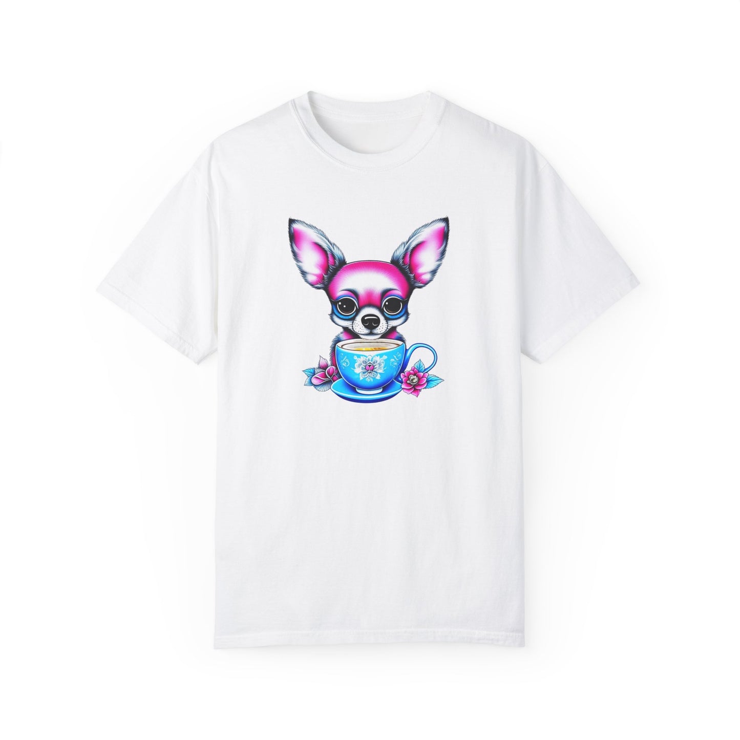 Cute Chihuahua Tea Party Unisex Garment-Dyed T-Shirt