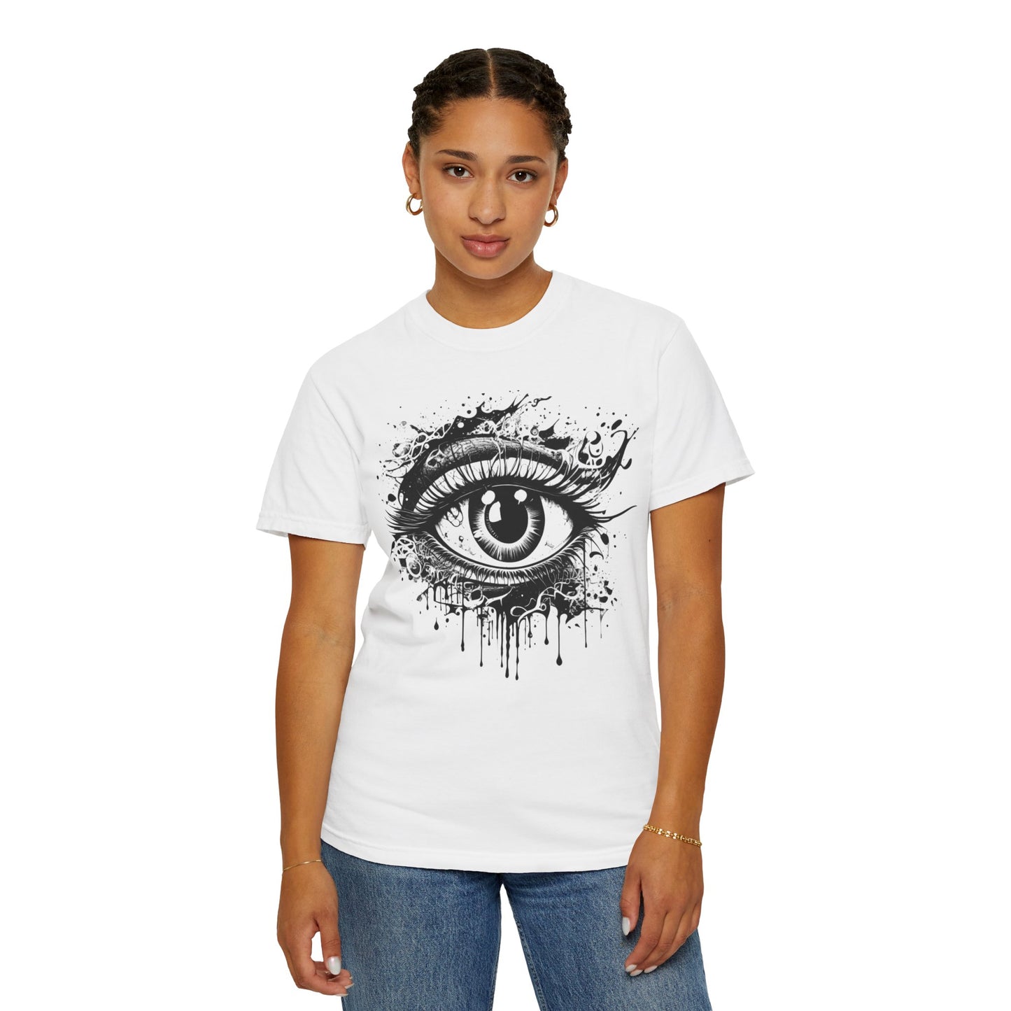 Eye-See-You Unisex Garment-Dyed T-Shirt - Artistic Graphic Tee for Creative Souls-eye