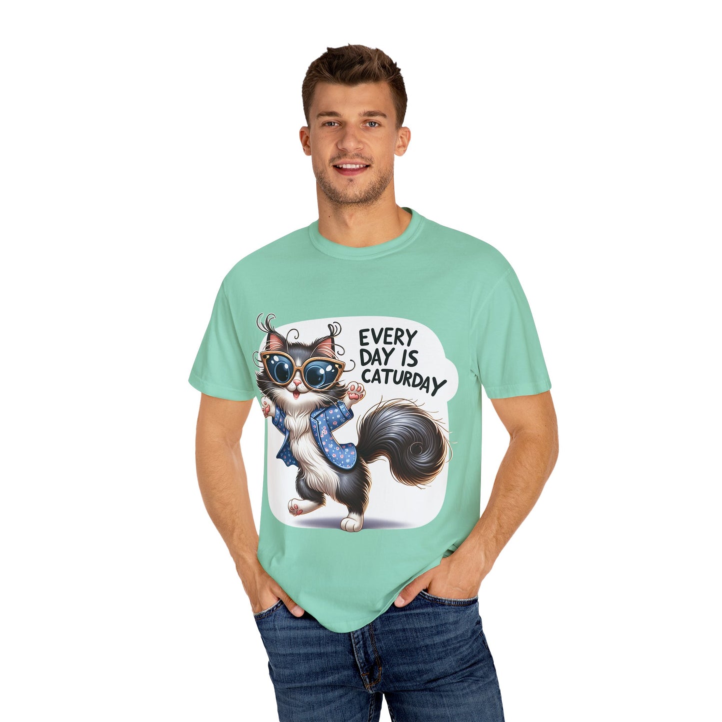 Cute Cat Graphic T-Shirt - 'Every Day is Caturday' Unisex Tee