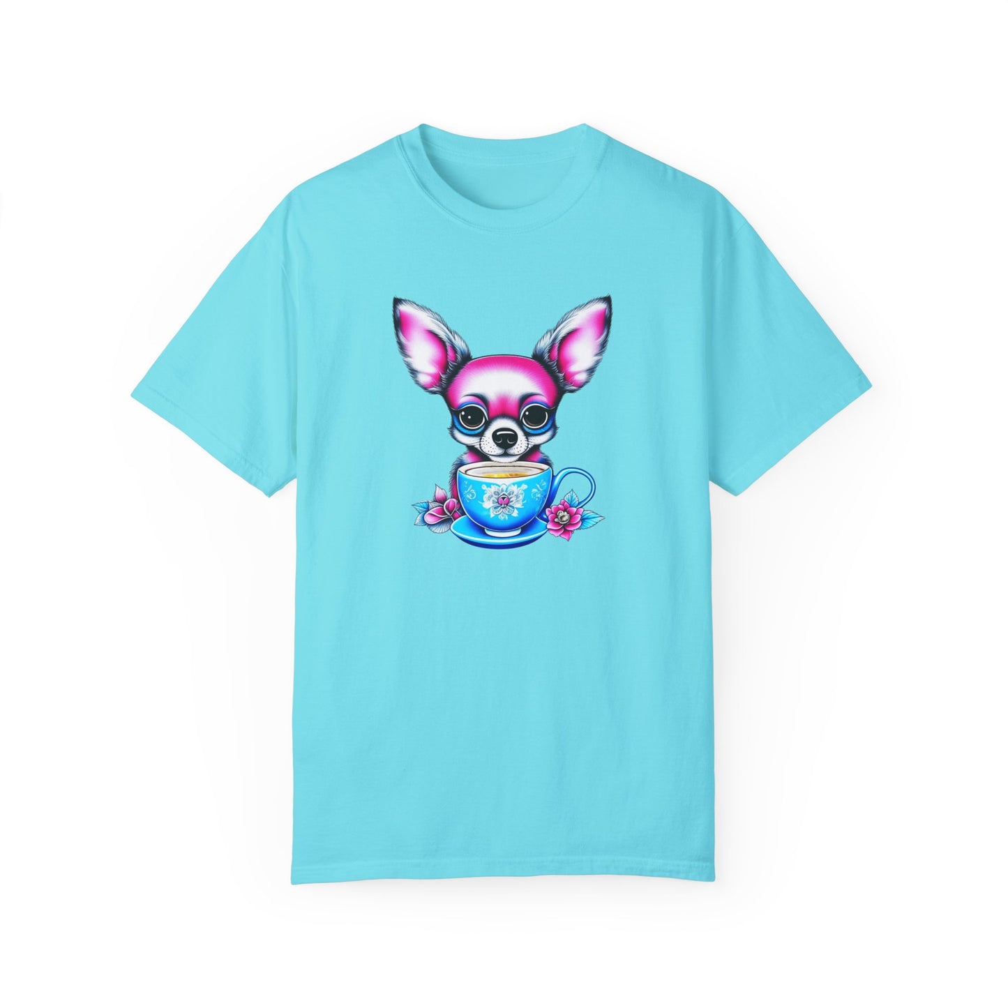 Cute Chihuahua Tea Party Unisex Garment-Dyed T-Shirt