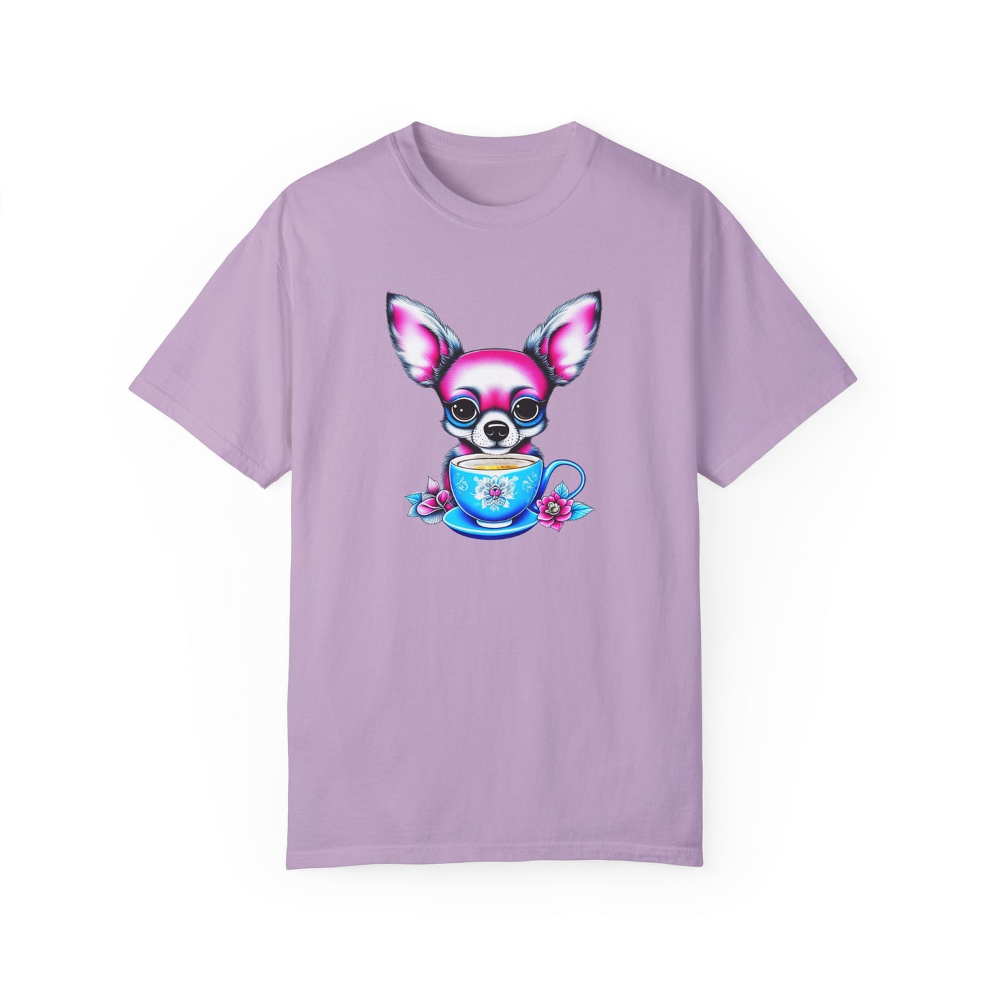 Cute Chihuahua Tea Party Unisex Garment-Dyed T-Shirt