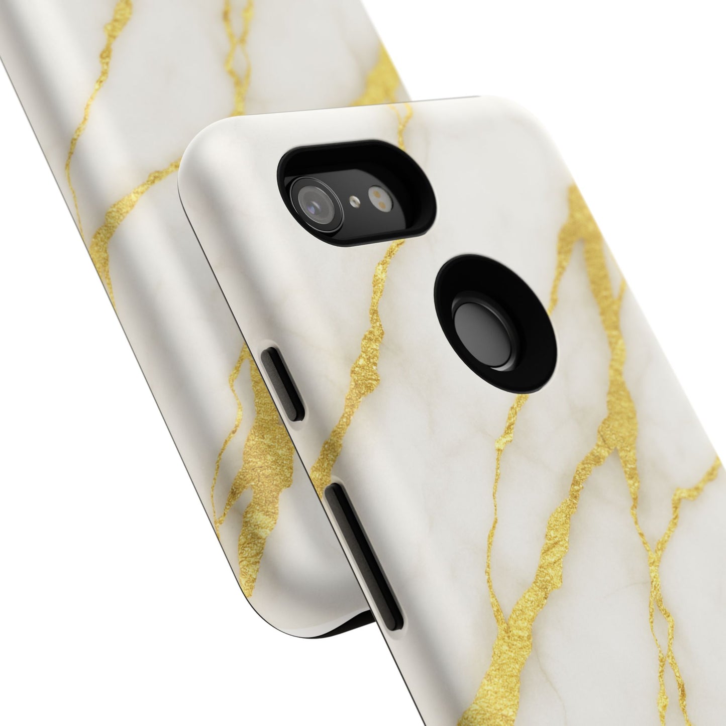 Luxury Marble Phone Case with Gold Accents