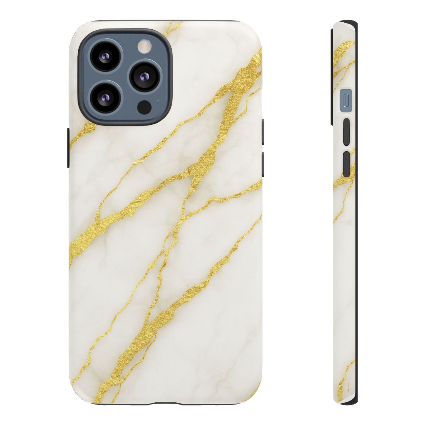 Luxury Marble Phone Case with Gold Accents