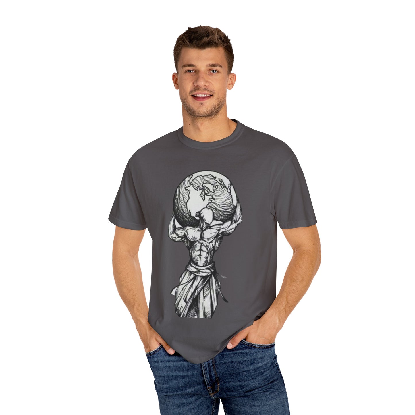 Atlas Earth Graphic Unisex T-Shirt - Comfortable Casual Wear for Nature Lovers