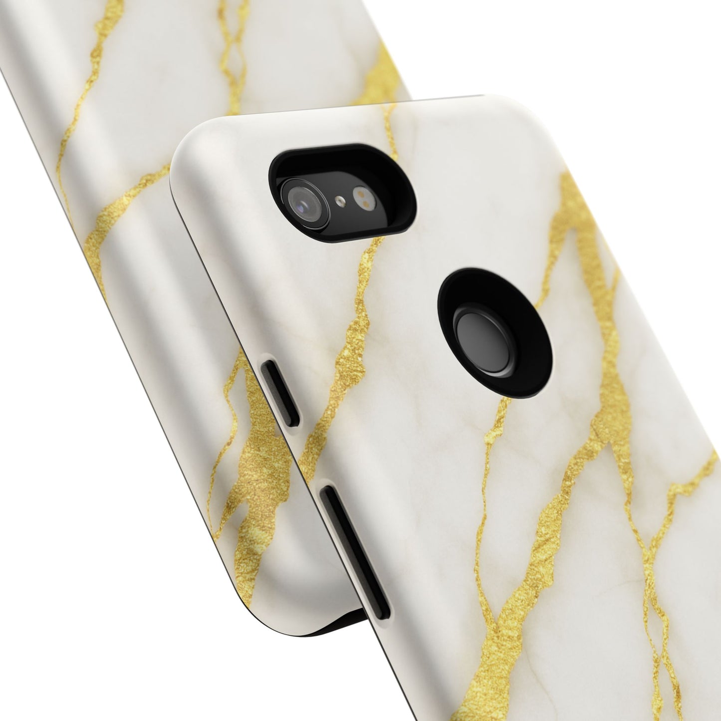 Luxury Marble Phone Case with Gold Accents