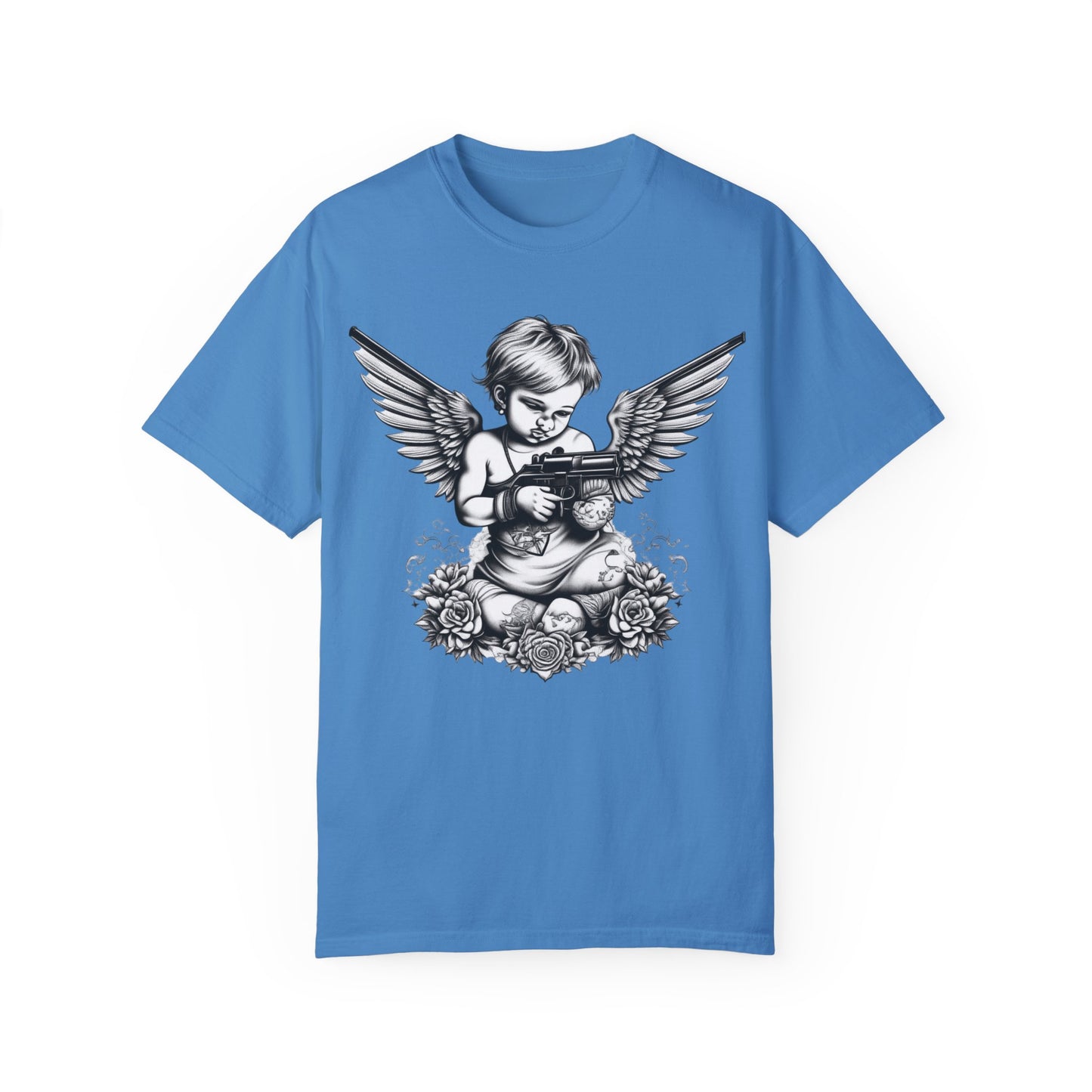 Unisex Angel with Gun Graphic T-Shirt - Edgy Streetwear