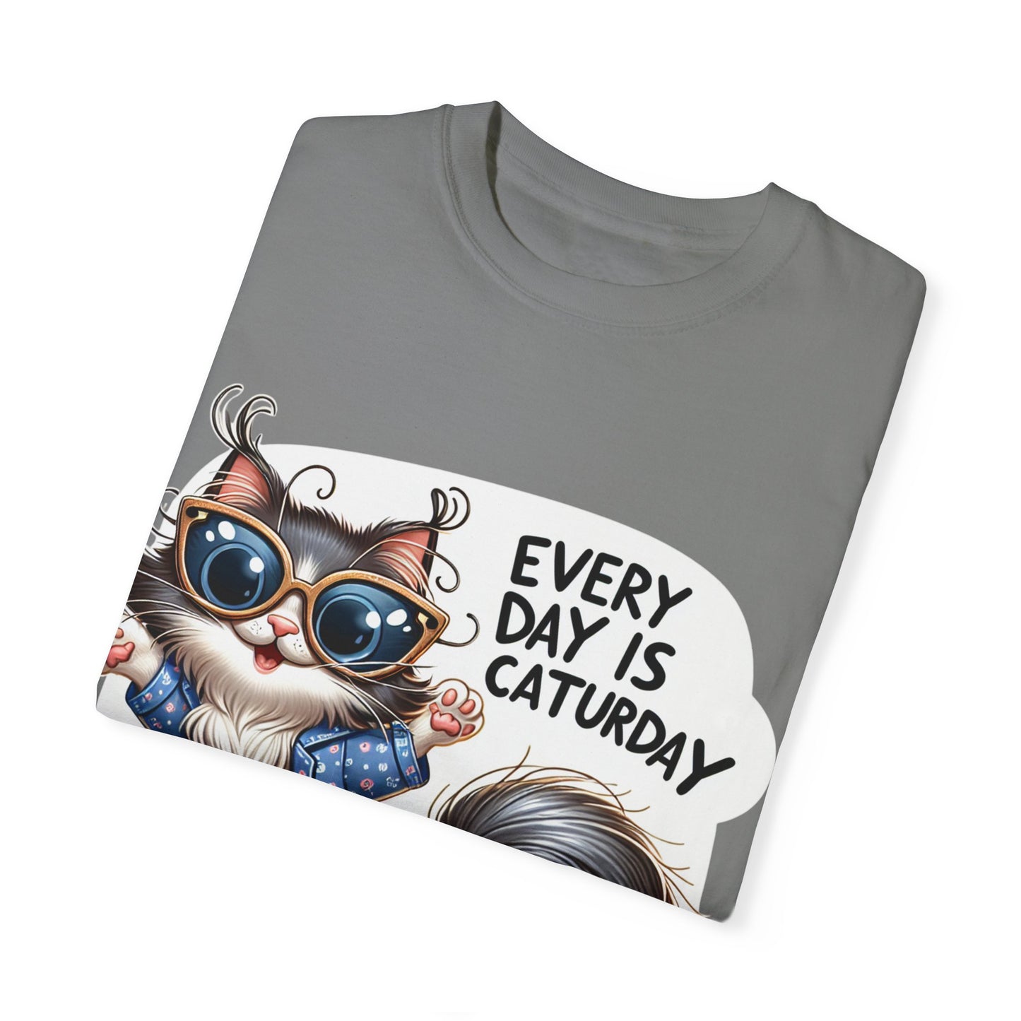 Cute Cat Graphic T-Shirt - 'Every Day is Caturday' Unisex Tee