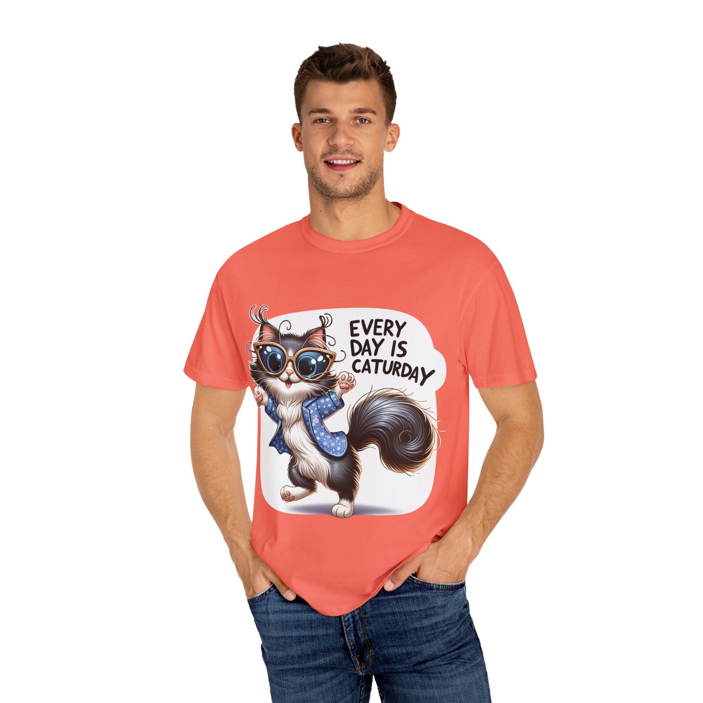 Cute Cat Graphic T-Shirt - 'Every Day is Caturday' Unisex Tee