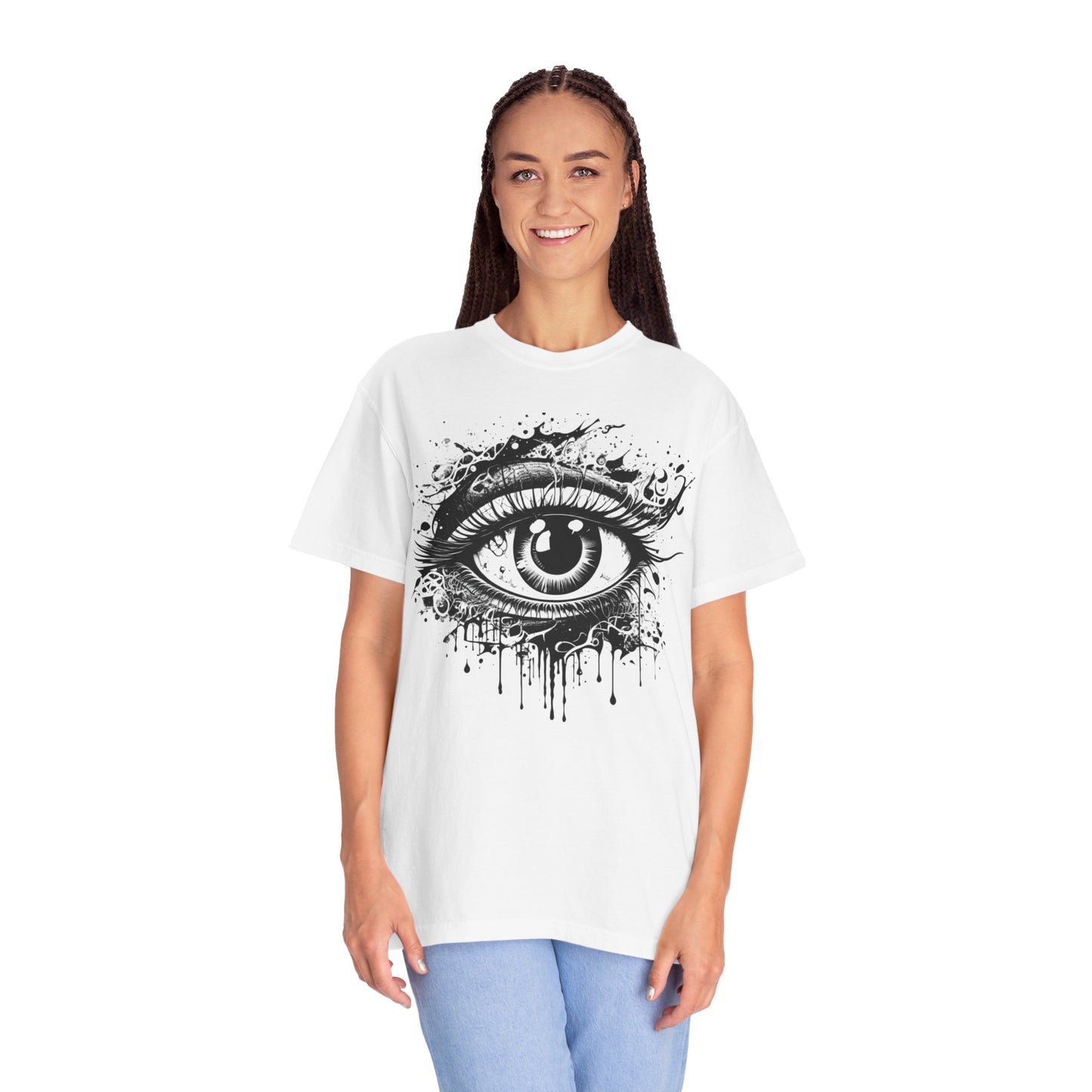 Eye-See-You Unisex Garment-Dyed T-Shirt - Artistic Graphic Tee for Creative Souls-eye