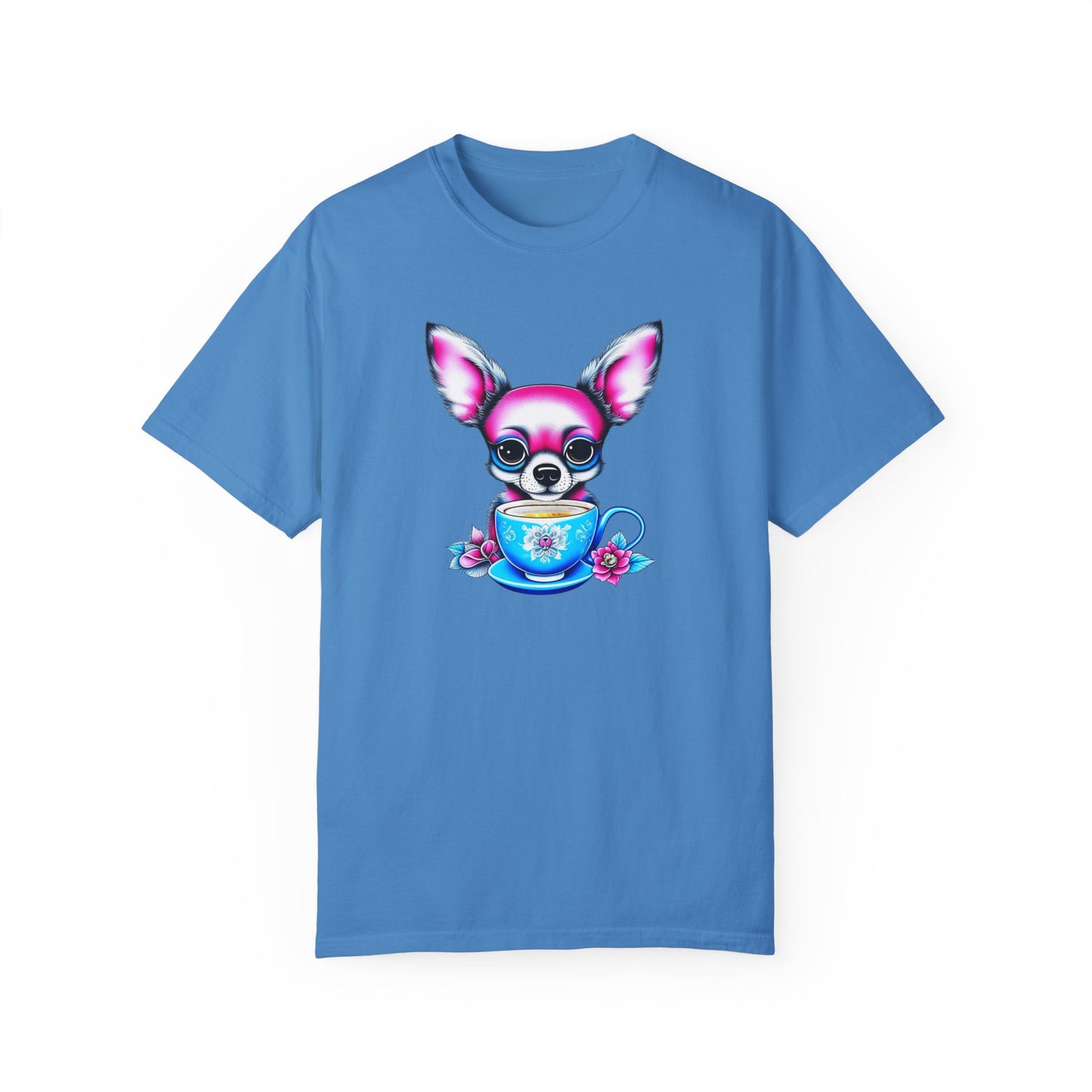 Cute Chihuahua Tea Party Unisex Garment-Dyed T-Shirt