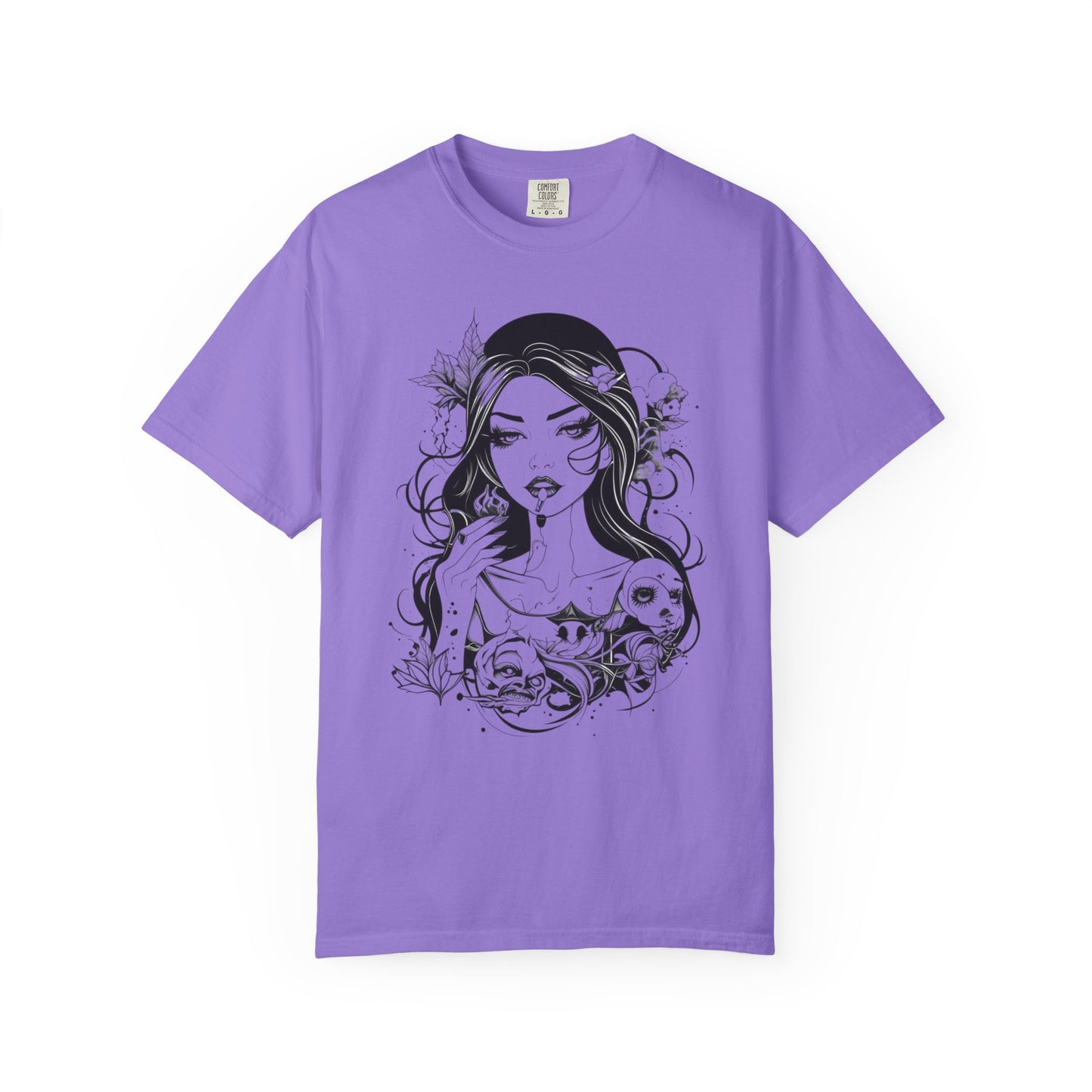 Edgy Graphic T-Shirt, Vintage Style, Boho Chic Art, Unique Gift for Her, Festival Fashion, Summer Vibes, Casual Wear