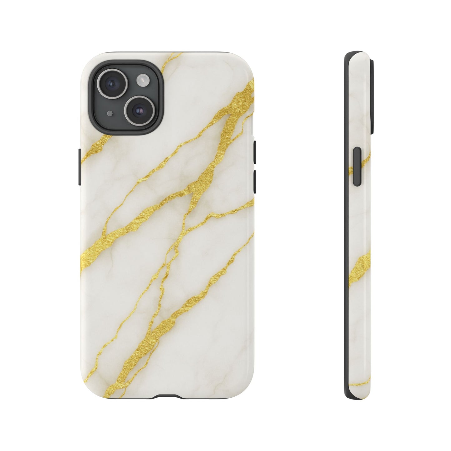 Luxury Marble Phone Case with Gold Accents