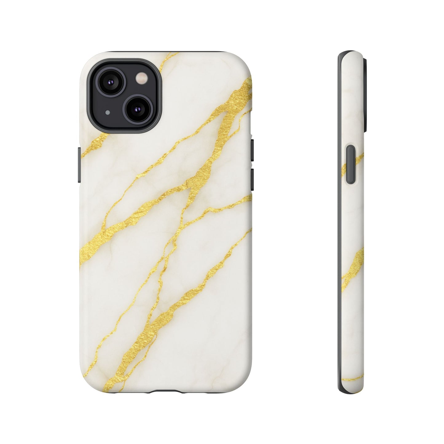 Luxury Marble Phone Case with Gold Accents