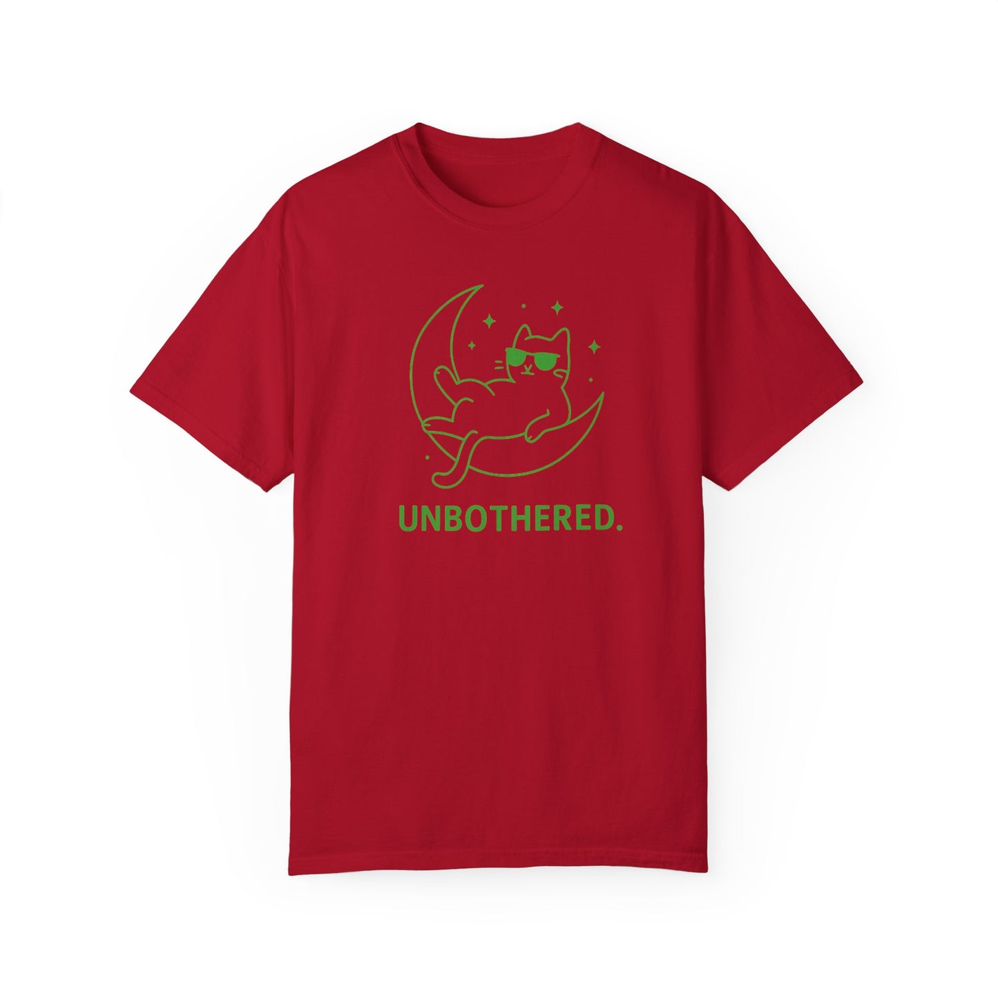 Unisex Garment-Dyed T-shirt - 'Unbothered' Cat Design