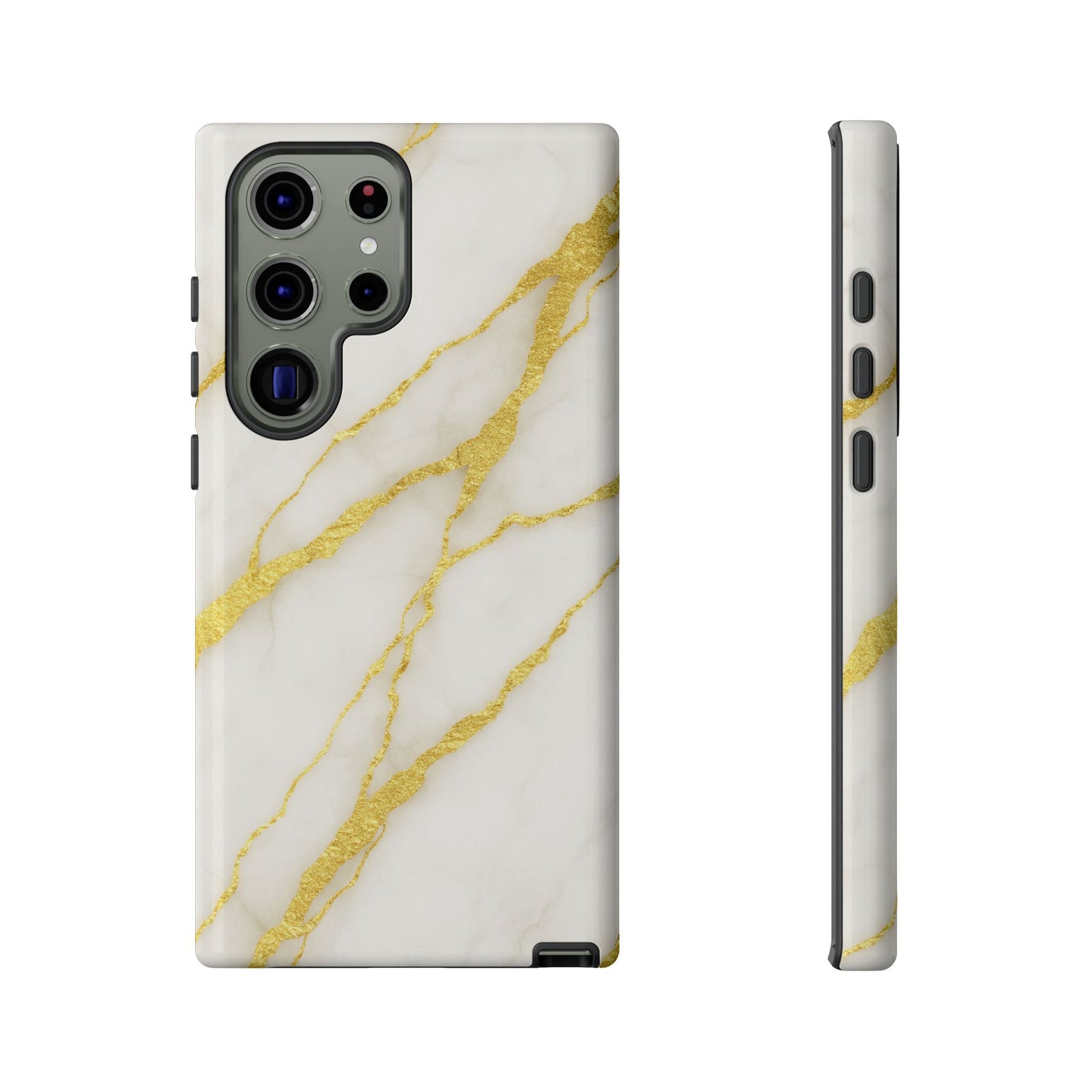 Luxury Marble Phone Case with Gold Accents