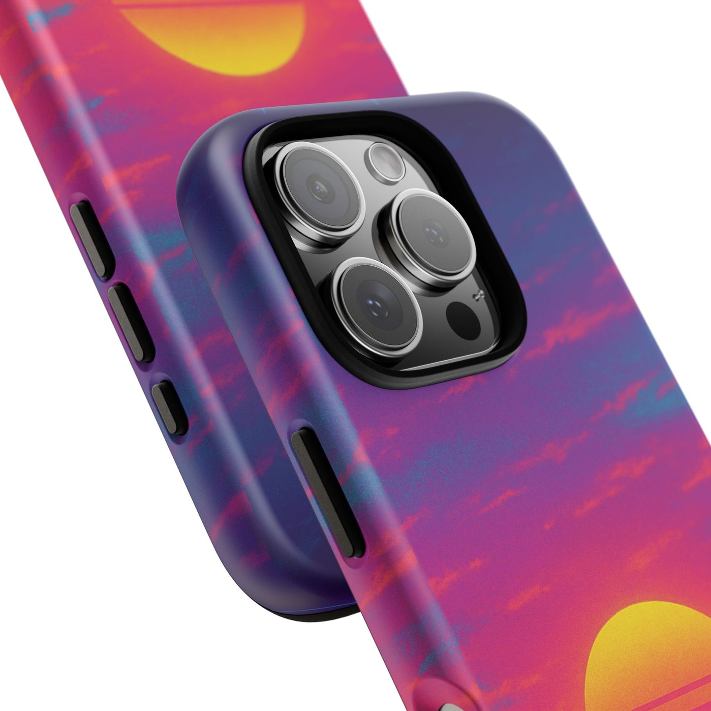Retro Sunset Tough Phone Case - Vibrant 80s Aesthetic
