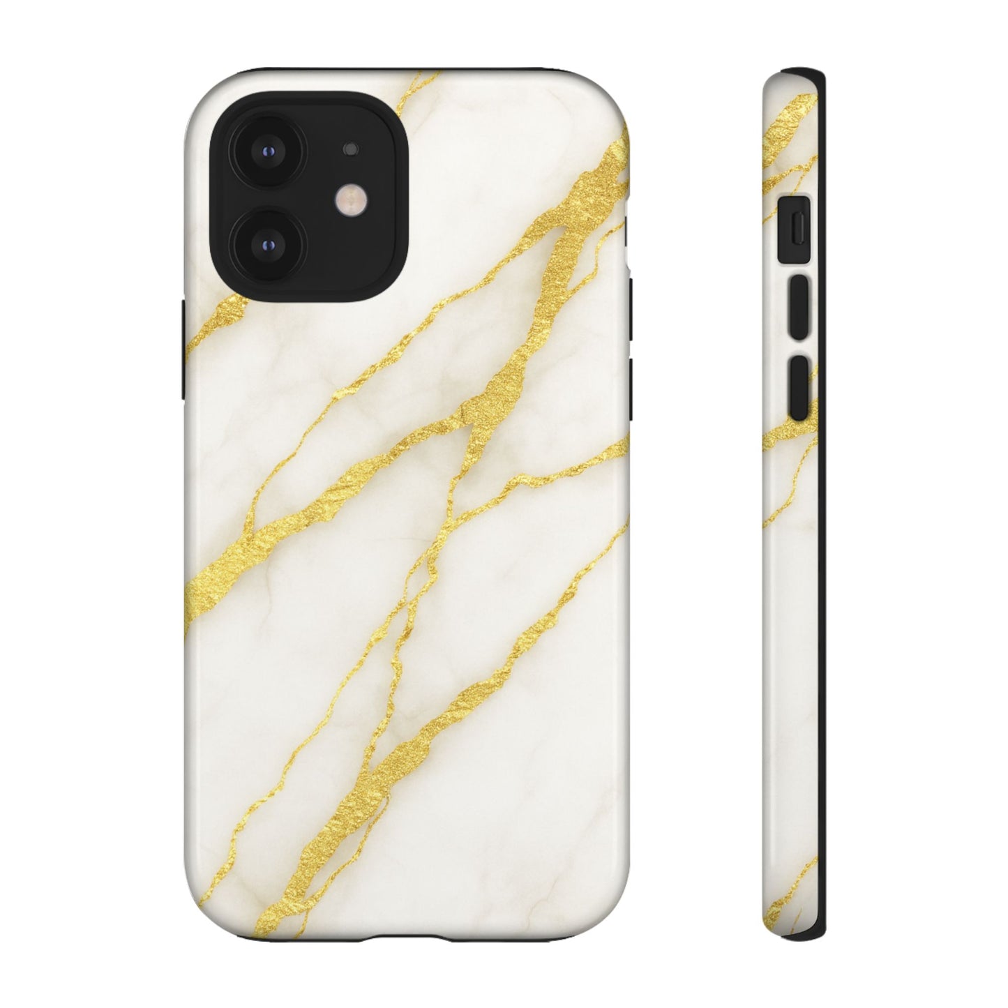 Luxury Marble Phone Case with Gold Accents