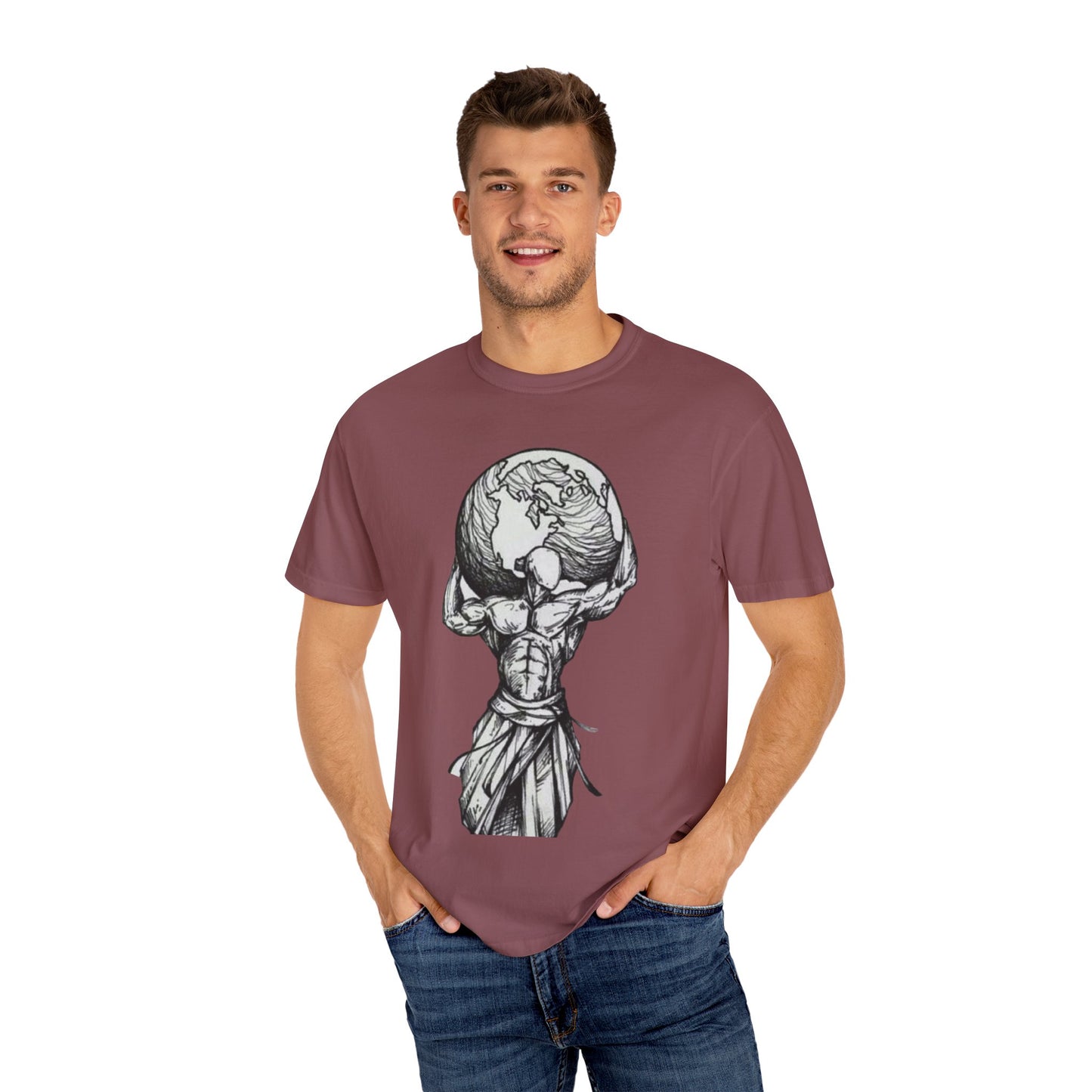 Atlas Earth Graphic Unisex T-Shirt - Comfortable Casual Wear for Nature Lovers
