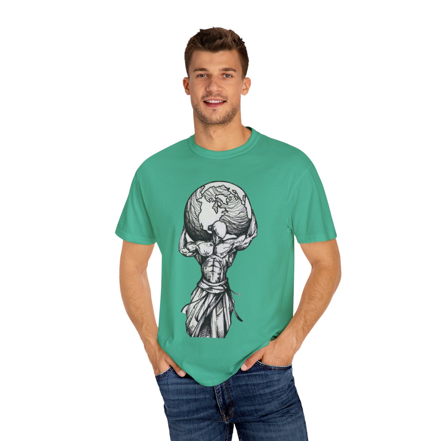 Atlas Earth Graphic Unisex T-Shirt - Comfortable Casual Wear for Nature Lovers