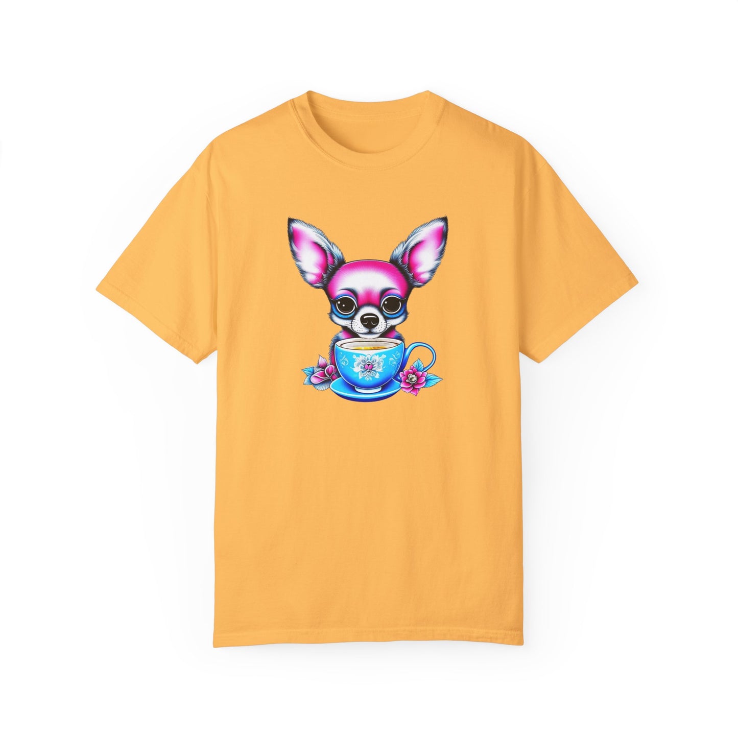 Cute Chihuahua Tea Party Unisex Garment-Dyed T-Shirt