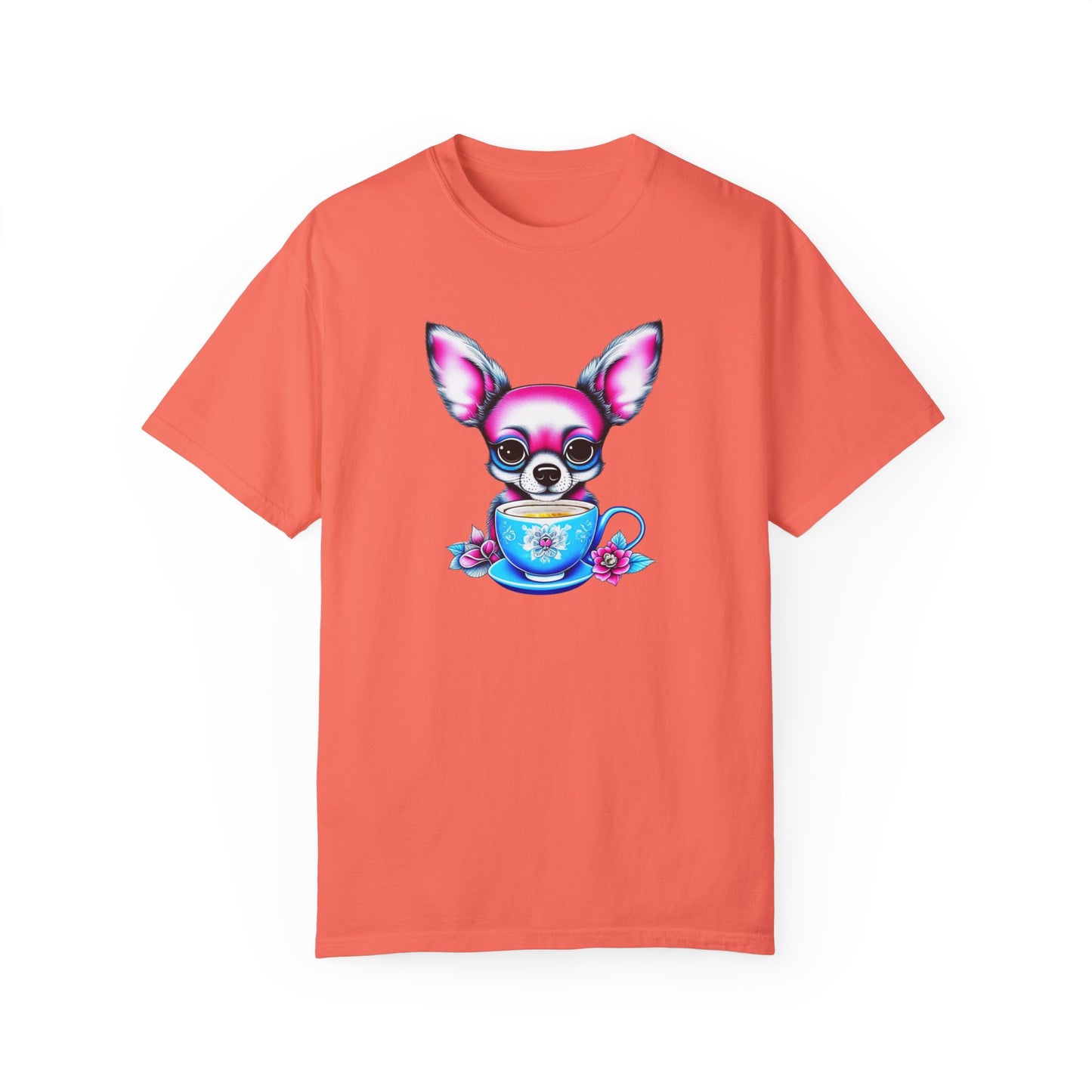 Cute Chihuahua Tea Party Unisex Garment-Dyed T-Shirt