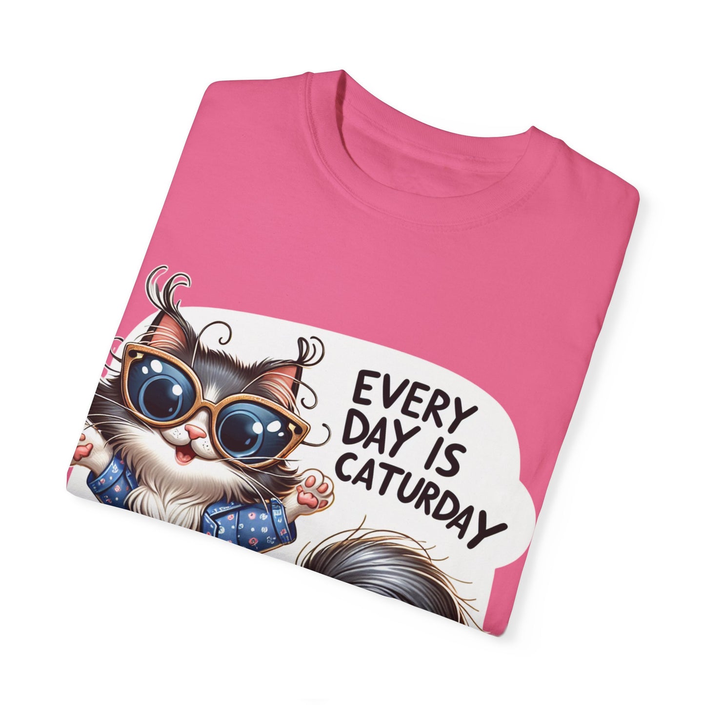 Cute Cat Graphic T-Shirt - 'Every Day is Caturday' Unisex Tee