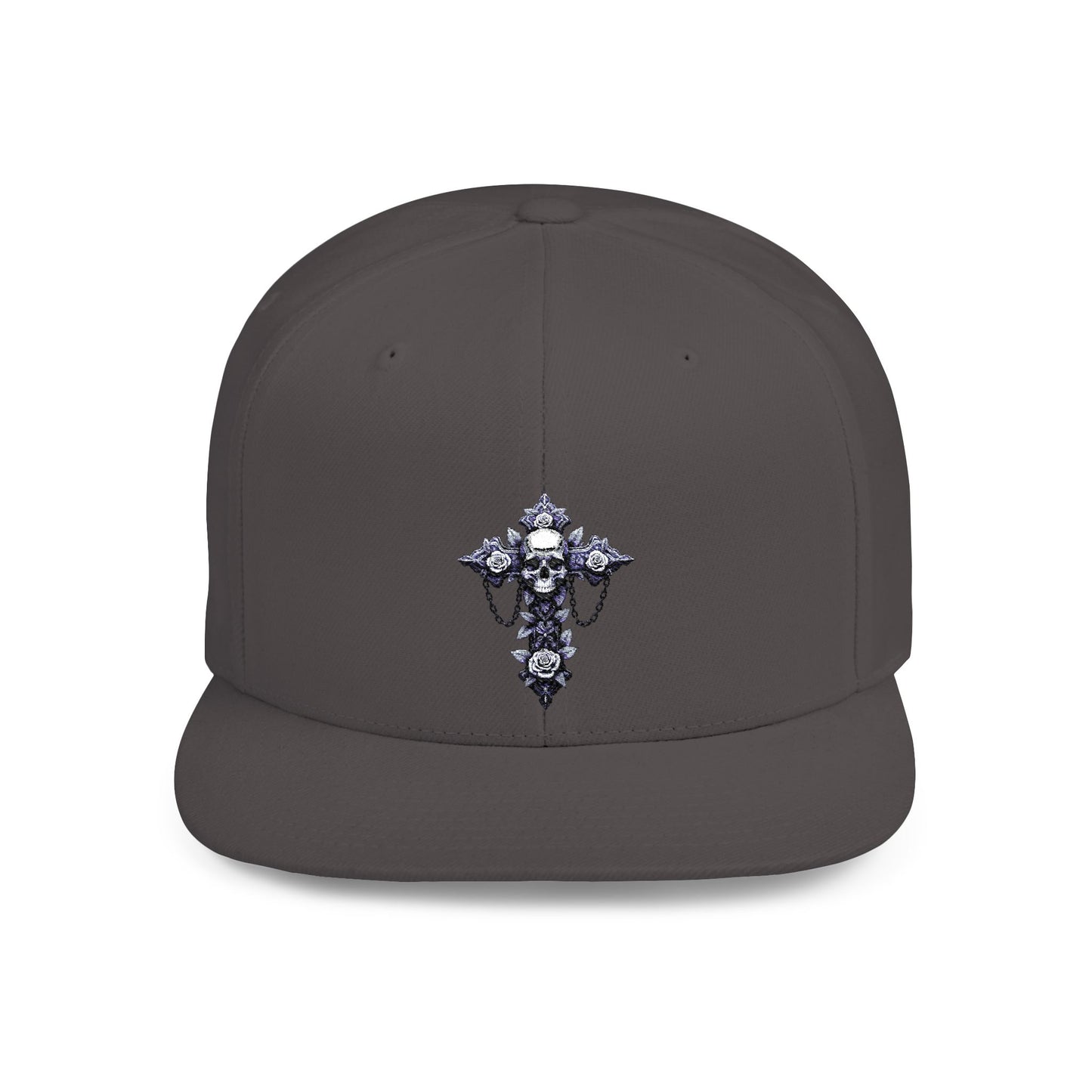 Stylish Flat Bill Snapback Hat with Unique Graphic Design