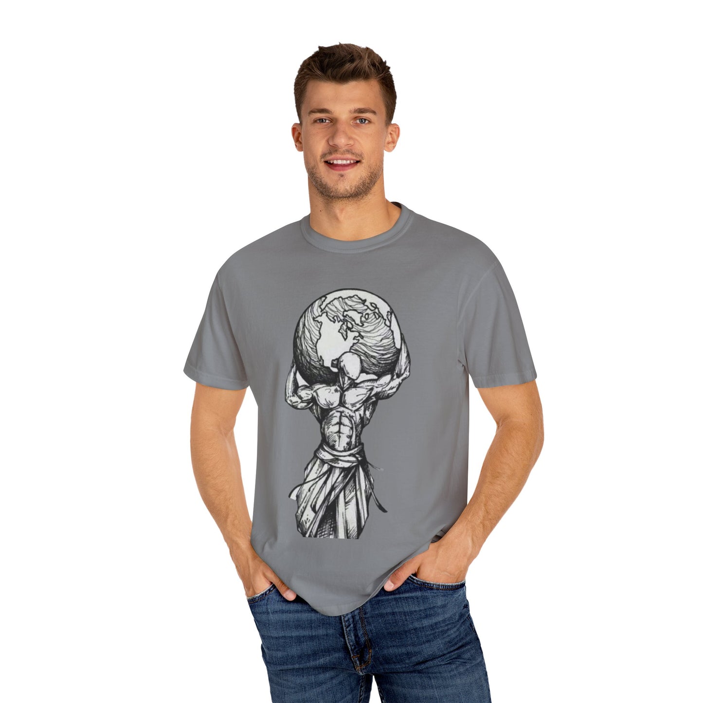 Atlas Earth Graphic Unisex T-Shirt - Comfortable Casual Wear for Nature Lovers