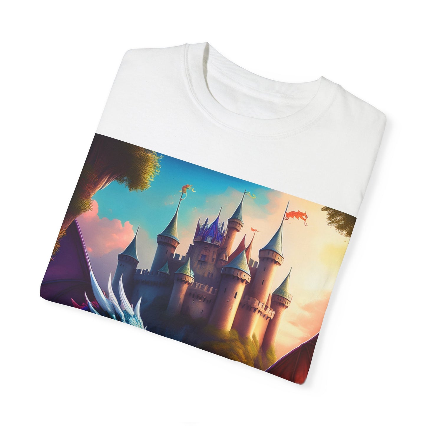 Fantasy Dragons Unisex Garment-Dyed T-Shirt - Perfect for Gamers & Fantasy Lovers