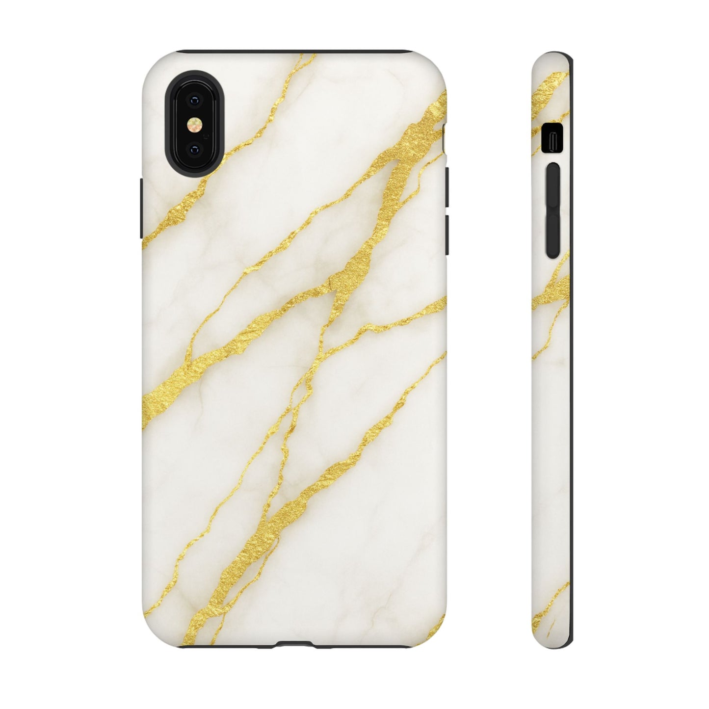 Luxury Marble Phone Case with Gold Accents