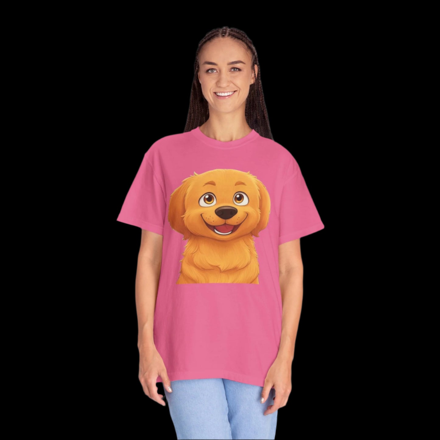 Cute Golden Retriever Graphic Unisex T-Shirt