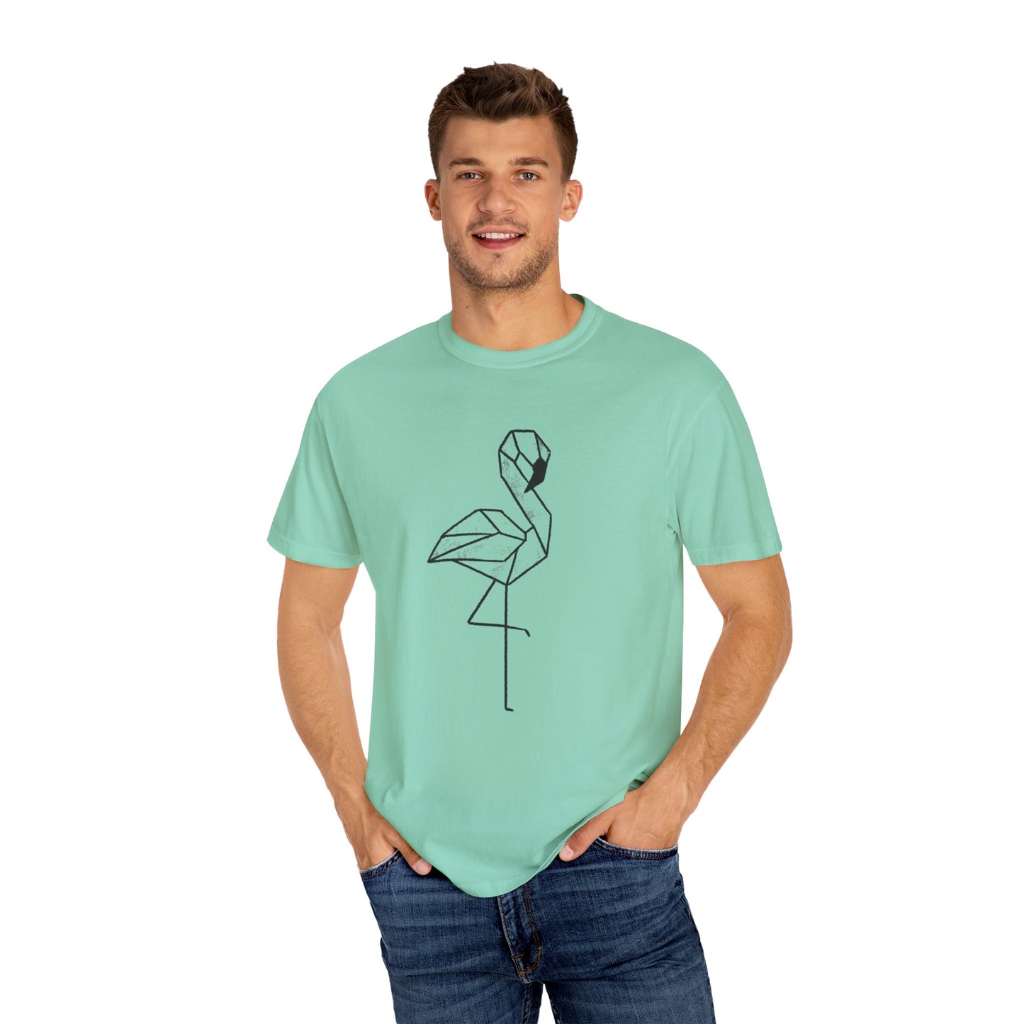 Flamingo Origami Unisex T-shirt
