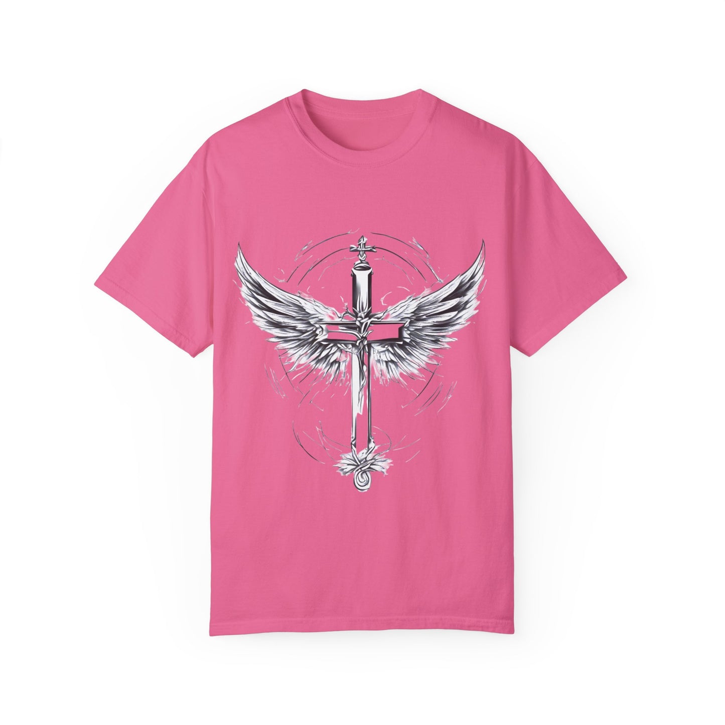 Heavenly Wings Unisex T-Shirt - Angelic Sword Design