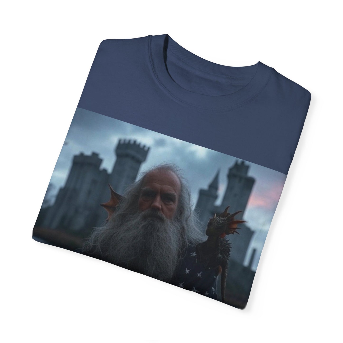 Mystical Wizard Graphic T-Shirt | Unisex Garment-Dyed Tee for Fantasy Lovers
