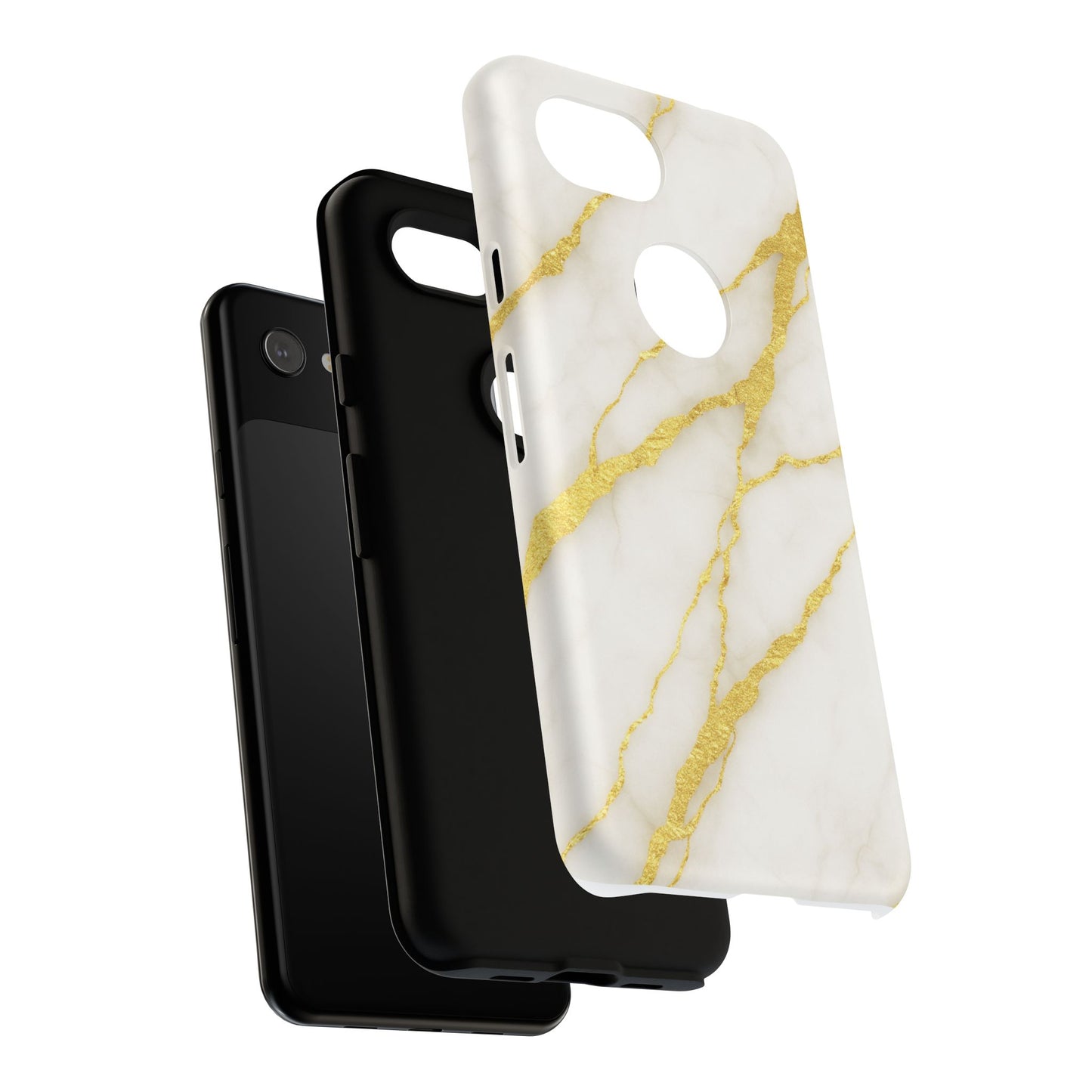 Luxury Marble Phone Case with Gold Accents