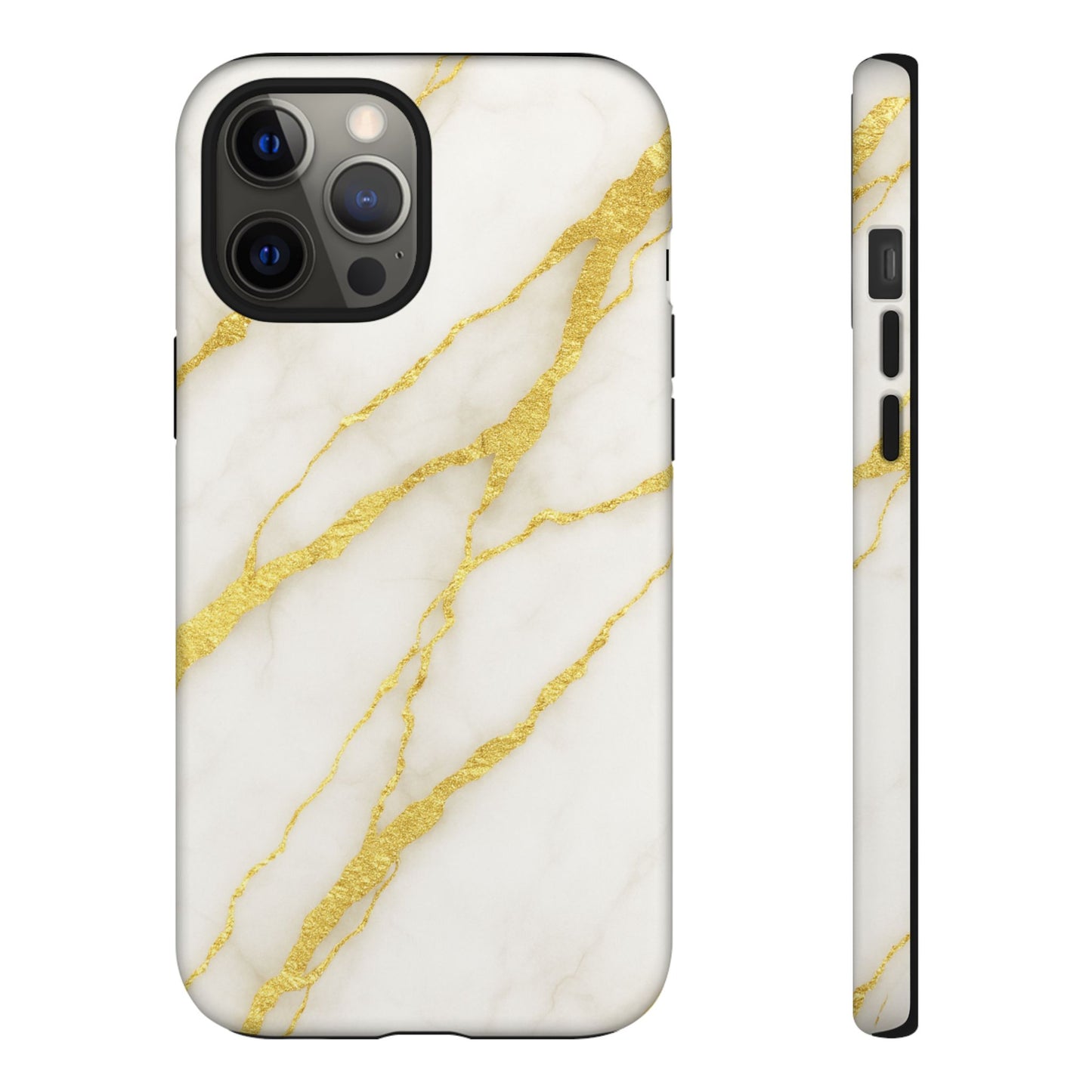 Luxury Marble Phone Case with Gold Accents
