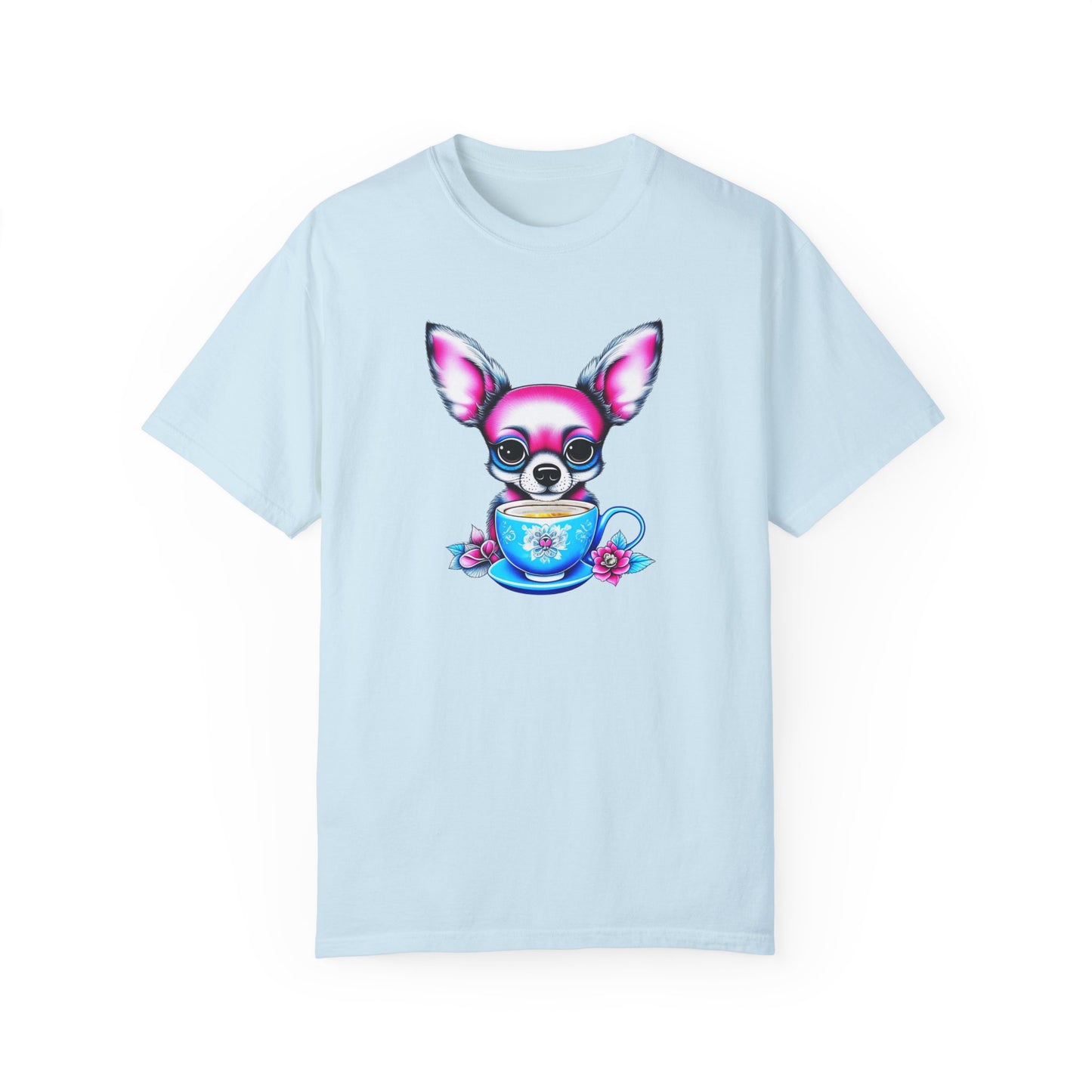 Cute Chihuahua Tea Party Unisex Garment-Dyed T-Shirt