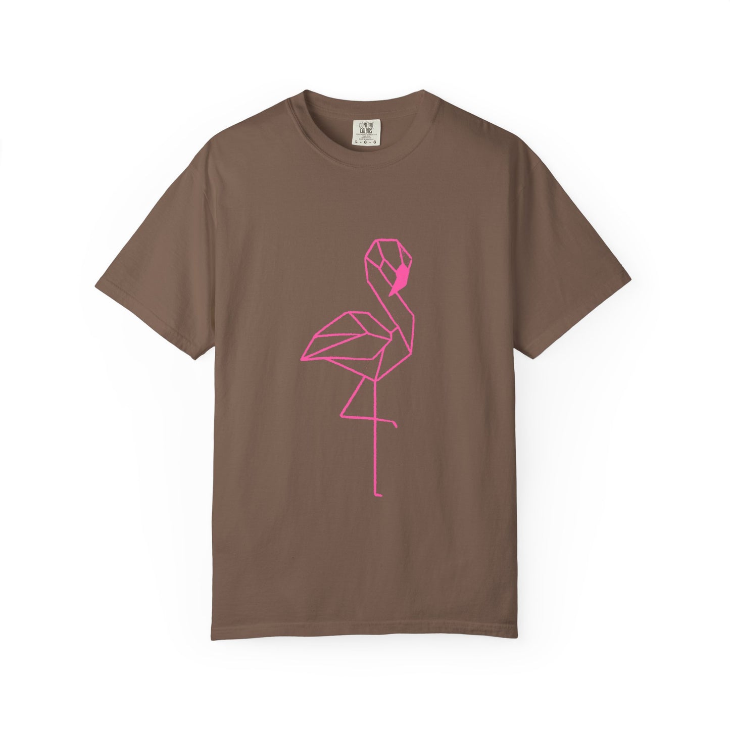 Geo Flamingo Unisex T-shirt | Summer Vibes Tee | Gift for Nature Lovers | Casual Wear for Every Occasion, Beach, Vacation, Friends Gathering