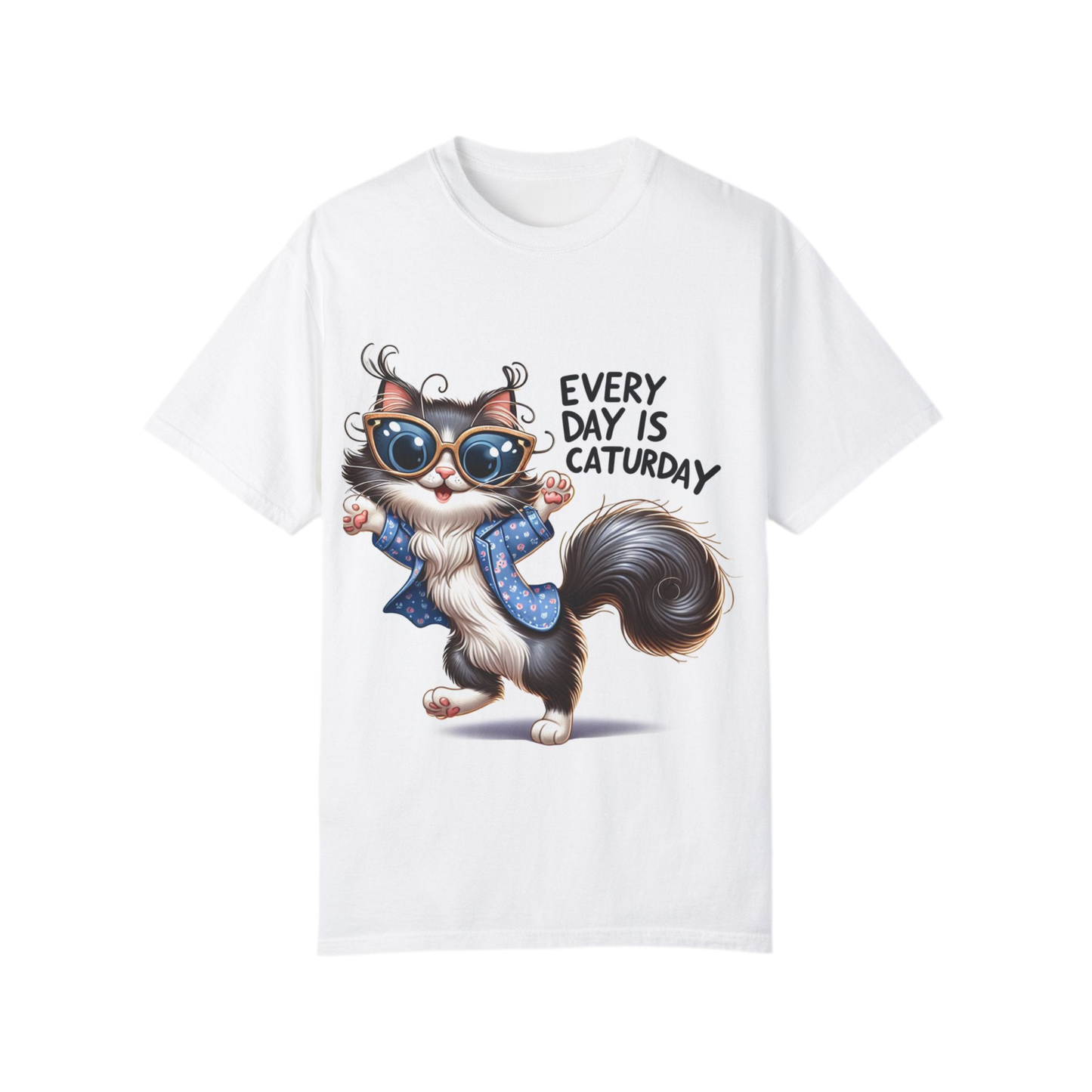 Cute Cat Graphic T-Shirt - 'Every Day is Caturday' Unisex Tee
