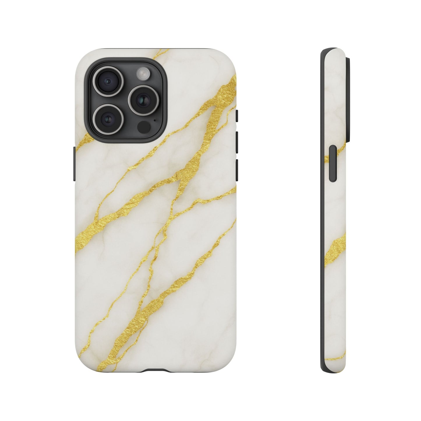 Luxury Marble Phone Case with Gold Accents