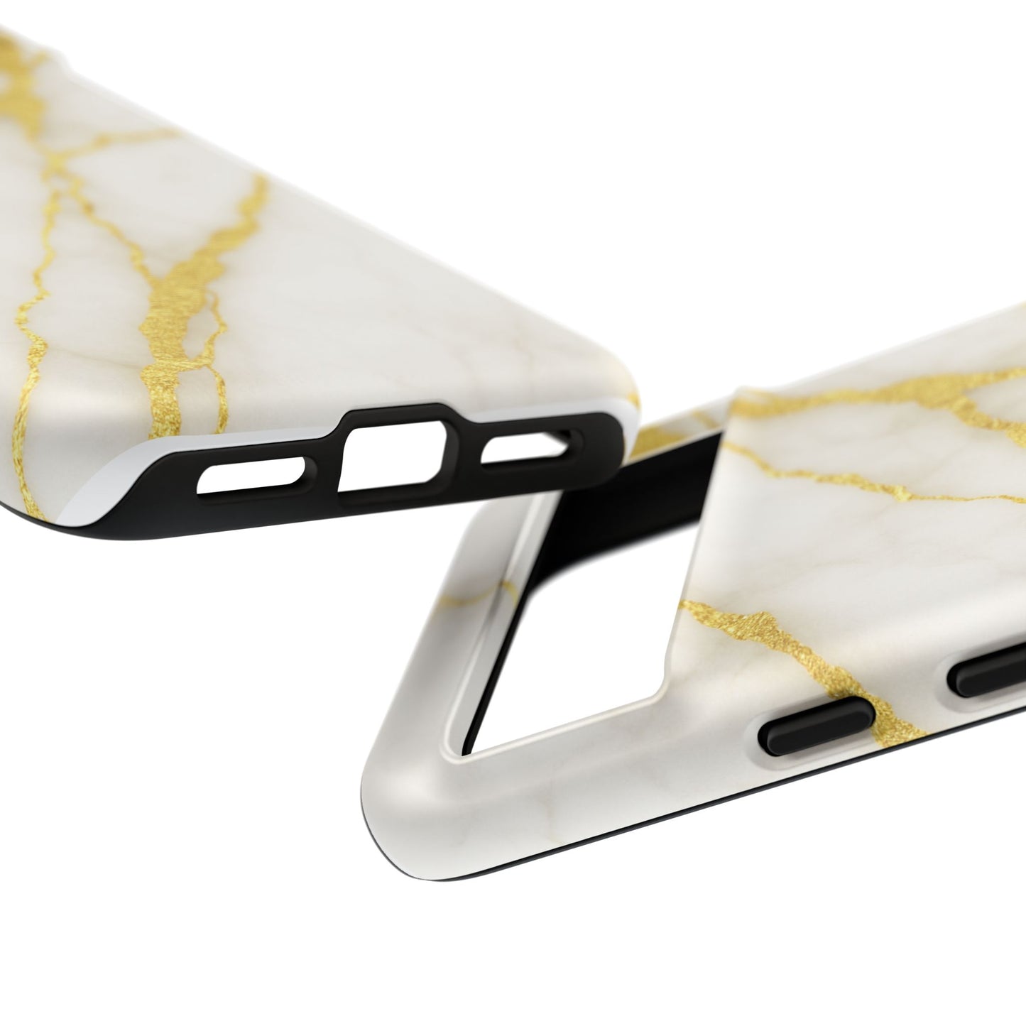 Luxury Marble Phone Case with Gold Accents